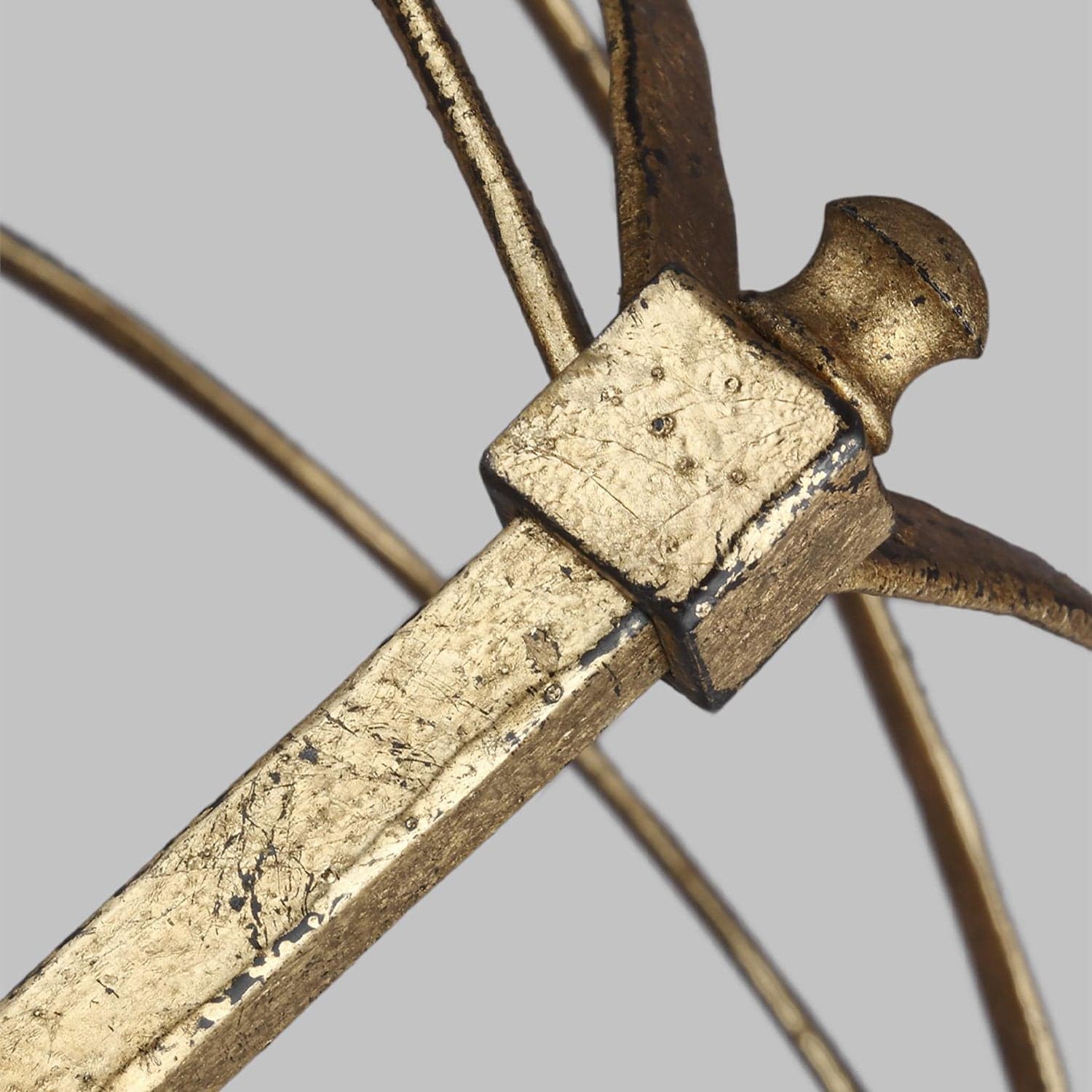 Lampadario Industrial Nordico Thayer Acciaio Doratura Anticata 4 Luci E14 in Lampade a sospensione LuceArt - Montecorvino Pugliano, commercioVirtuoso.it