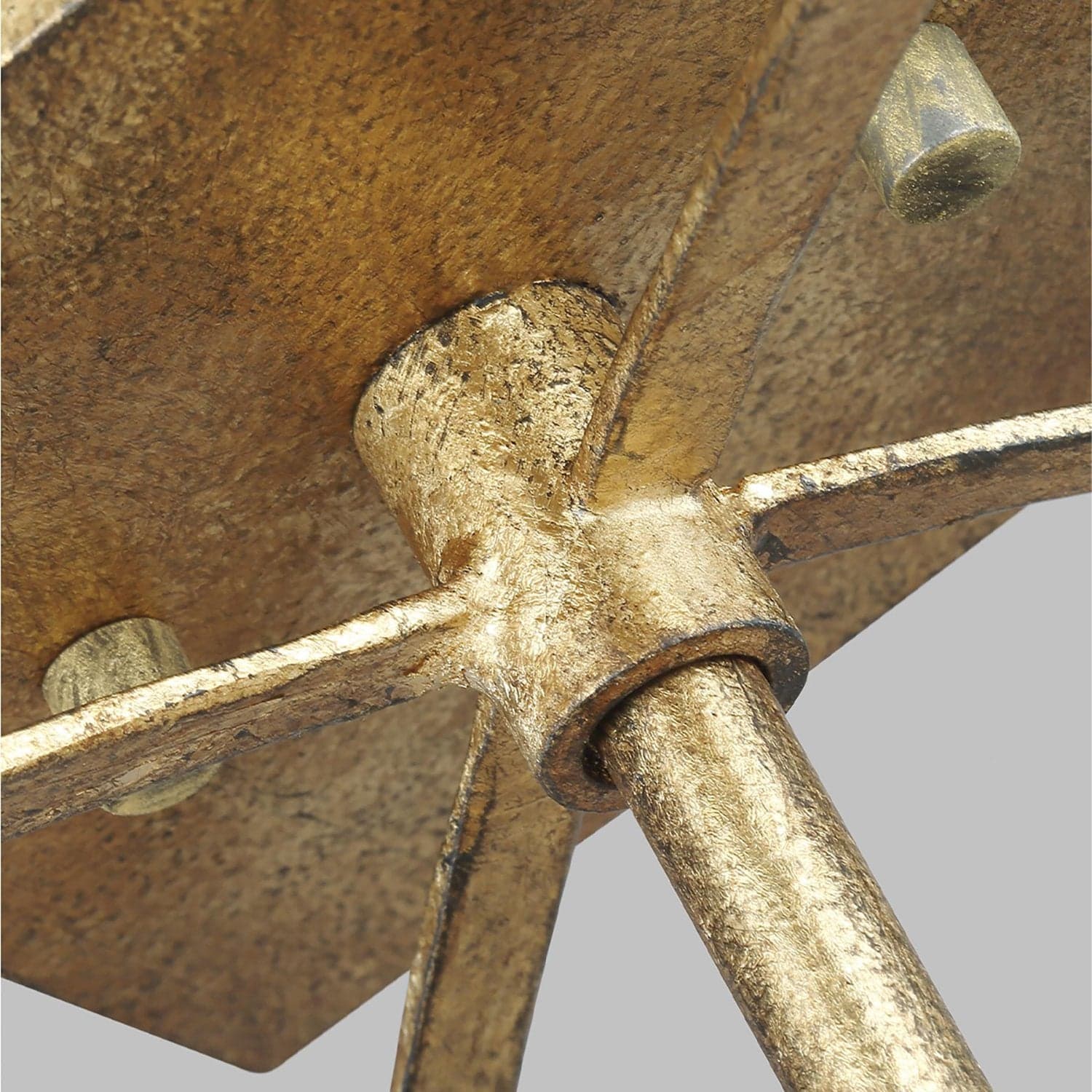Lampadario Industrial Nordico Thayer Acciaio Doratura Anticata Grande 4 Luci E14 in Lampade a sospensione LuceArt - Montecorvino Pugliano, commercioVirtuoso.it