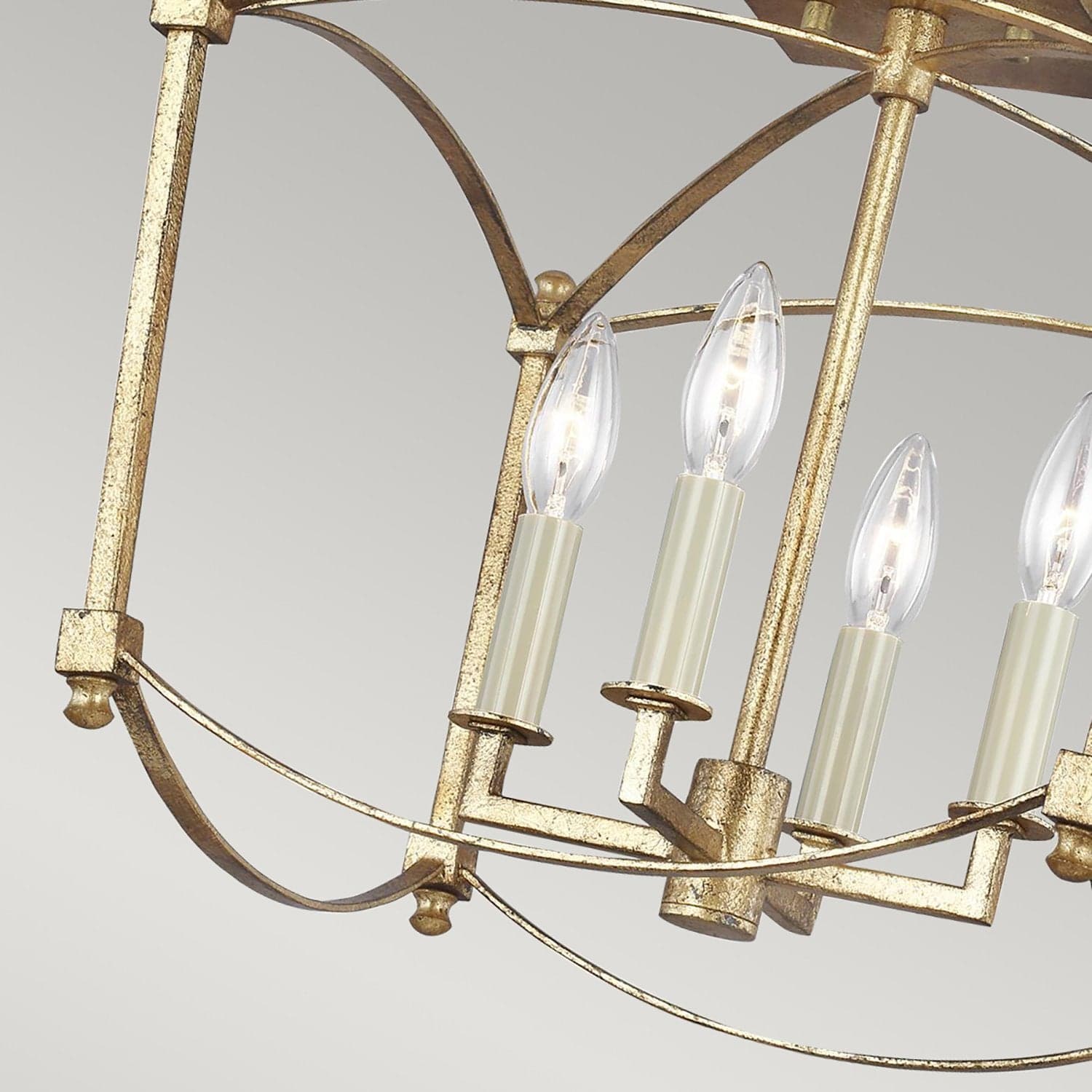 Lampadario Industrial Nordico Thayer Acciaio Doratura Anticata Grande 4 Luci E14 in Lampade a sospensione LuceArt - Montecorvino Pugliano, commercioVirtuoso.it