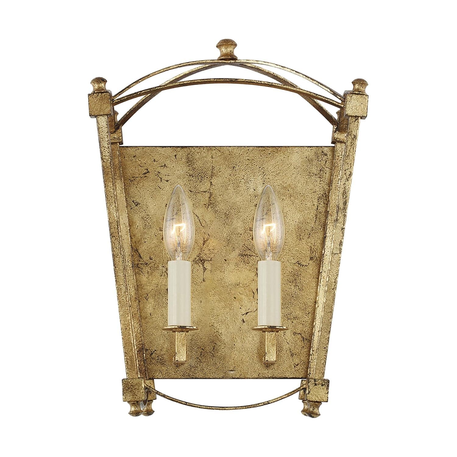 Applique Industrial Nordico Thayer Acciaio Doratura Anticata 2 Luci E14 in Applique LuceArt - Montecorvino Pugliano, commercioVirtuoso.it