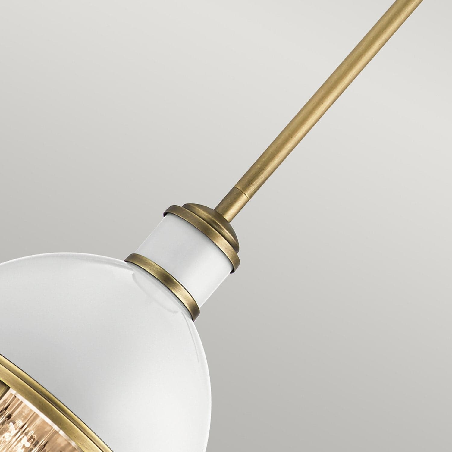 Sospensione Contemporanea Tollis Acciaio Ottone Naturale Bianco 1 Luce E27 in Lampade a sospensione LuceArt - Montecorvino Pugliano, commercioVirtuoso.it