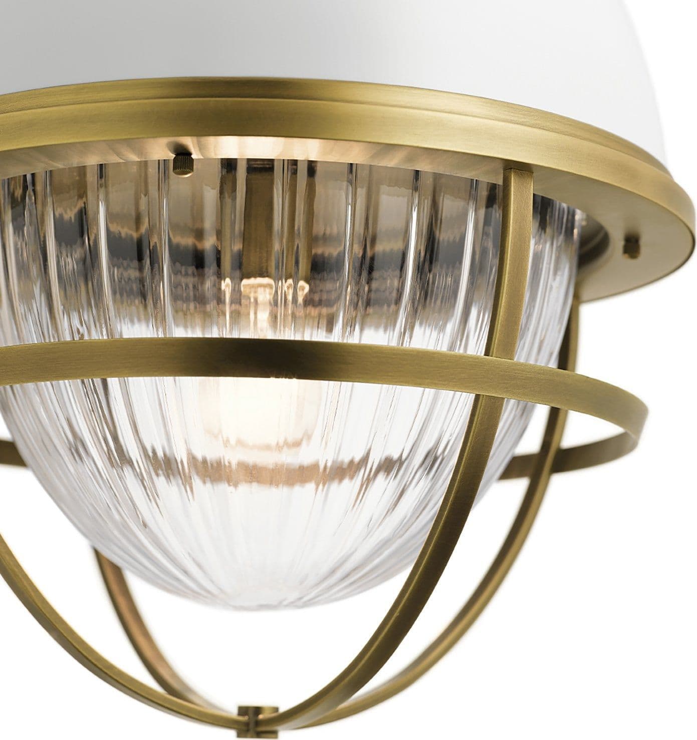 Sospensione Contemporanea Tollis Acciaio Ottone Naturale Bianco Grande Luce E27 in Lampade a sospensione LuceArt - Montecorvino Pugliano, commercioVirtuoso.it