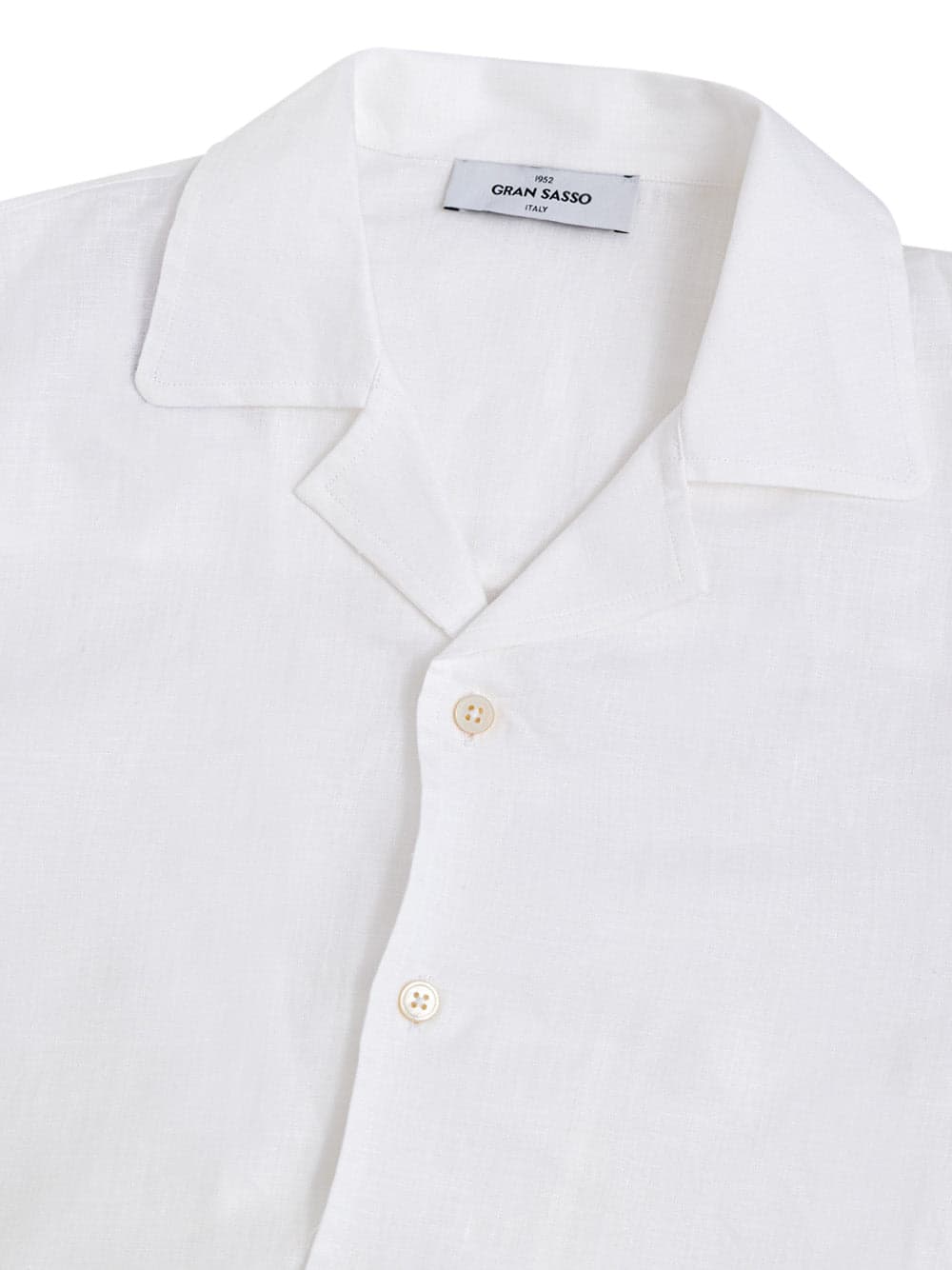 Gran Sasso Camicia Bianca in Lino da uomo in Camicie casual Drestige - Casamassima, commercioVirtuoso.it