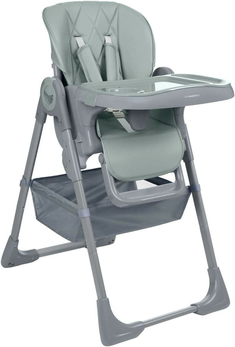 KIKKABOO Seggiolone COMFY+ , regolabile in altezza, con cinture, doppio vassoio, pieghevole, chiusura compatta, comodo, colore MINT, verde menta in Seggioloni Sanitaria Gioia del Bimbo - Villa San Giovanni, commercioVirtuoso.it