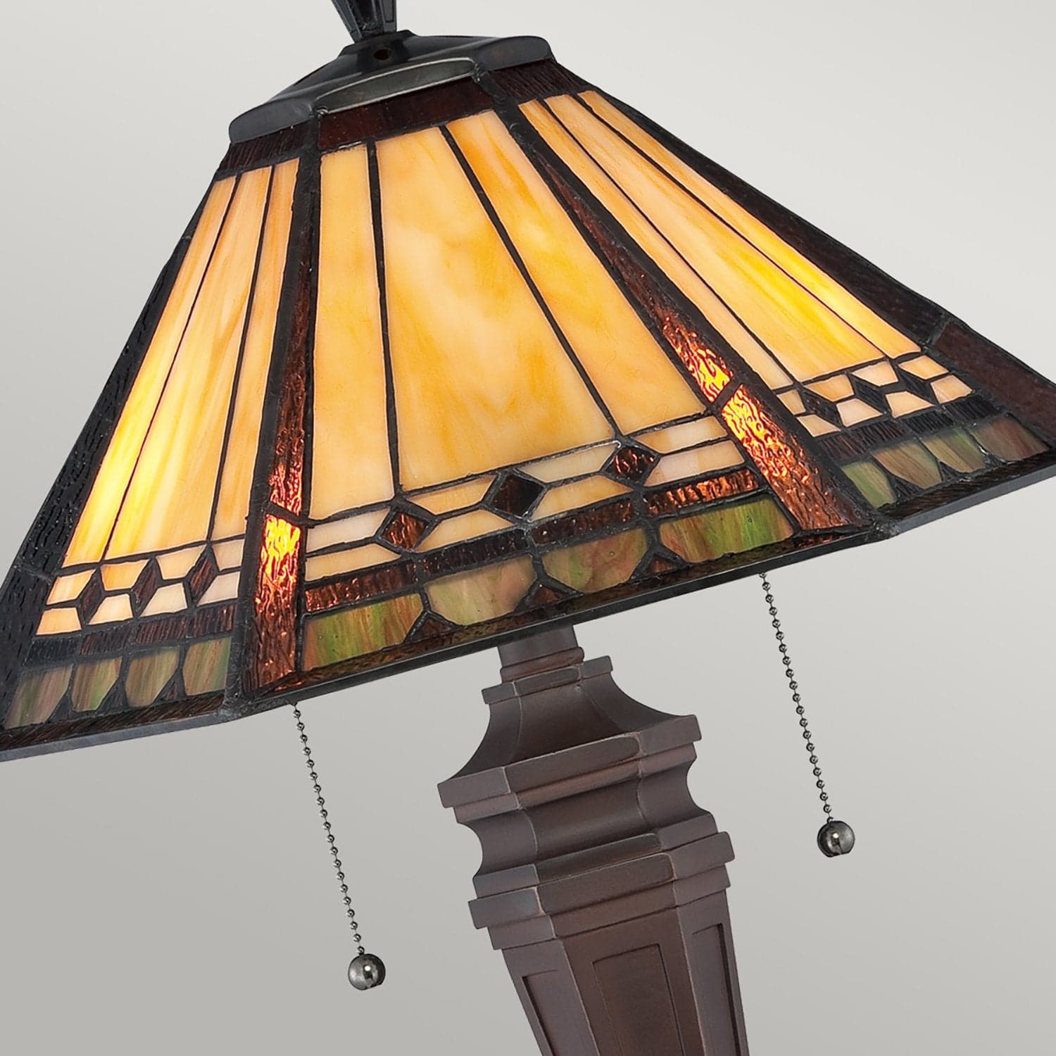 Lampada Da Scrivania Tiffany Arden Metallo Patina Di Bronzo 2 Luci E27 in Lampade da tavolo e abat-jour LuceArt - Montecorvino Pugliano, commercioVirtuoso.it