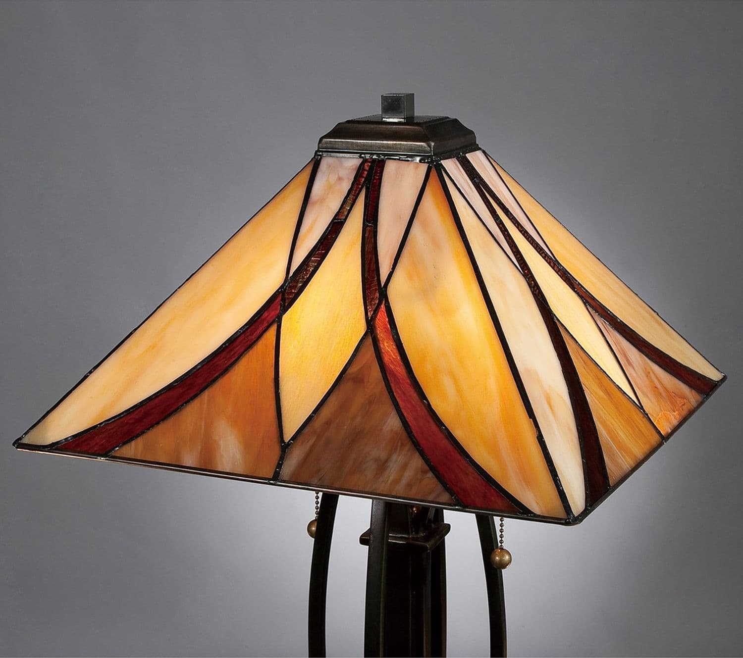 Lampada Da Scrivania Tiffany Asheville Metallo Bronzo Valiant 2 Luci E27 in Lampade da tavolo e abat-jour LuceArt - Montecorvino Pugliano, commercioVirtuoso.it