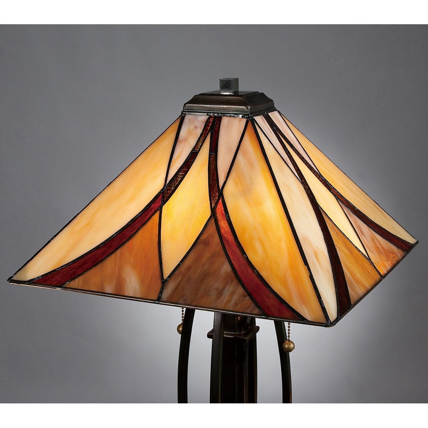 Lampada Da Scrivania Tiffany Asheville Metallo Bronzo Valiant 2 Luci E27 in Lampade da tavolo e abat-jour LuceArt - Montecorvino Pugliano, commercioVirtuoso.it