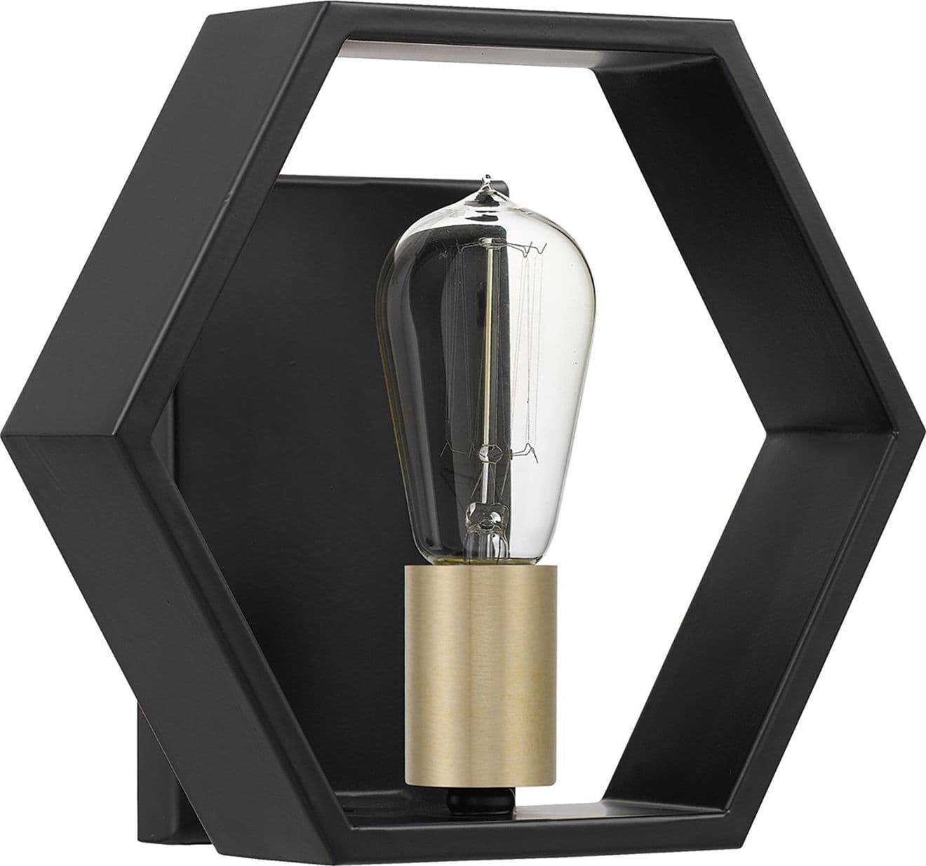 Applique Industrial Nordico Bismarck Acciaio Nero Terra 1 Luce E27 in Applique LuceArt - Montecorvino Pugliano, commercioVirtuoso.it