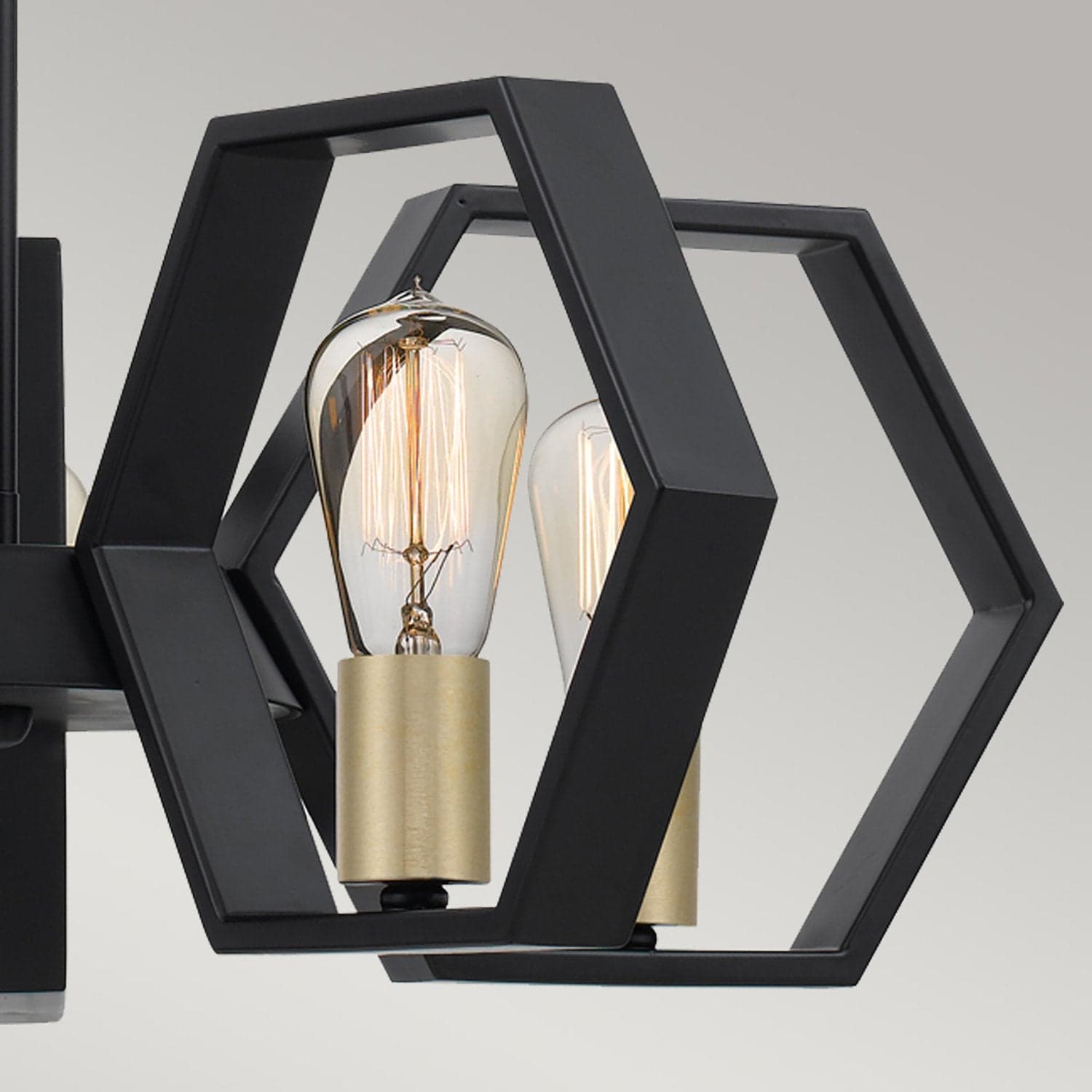 Lampadario Industrial Nordico Bismarck Acciaio Nero Terra Rotondo 5 Luci E27 in Lampade a sospensione LuceArt - Montecorvino Pugliano, commercioVirtuoso.it