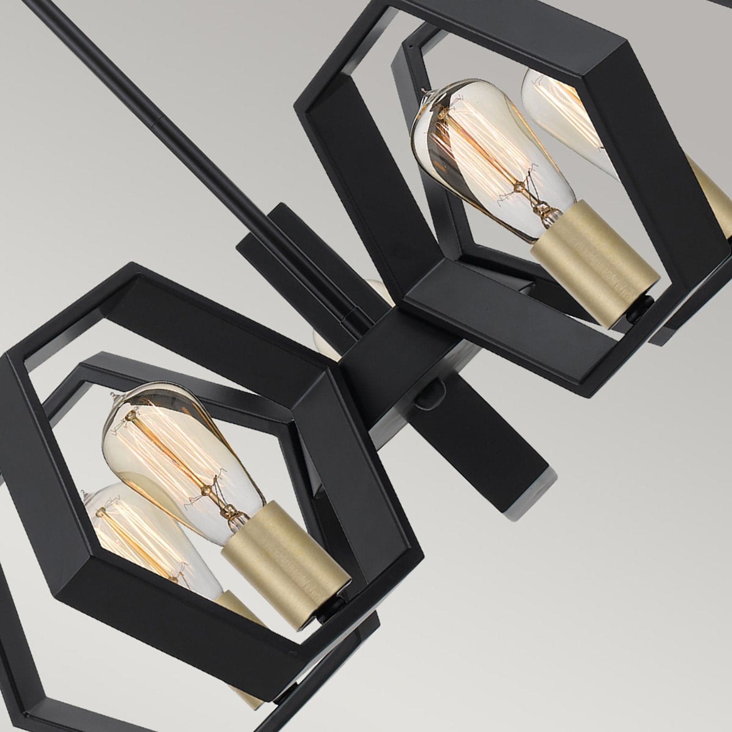 Lampadario Industrial Nordico Bismarck Acciaio Nero Terra Rotondo 5 Luci E27 in Lampade a sospensione LuceArt - Montecorvino Pugliano, commercioVirtuoso.it