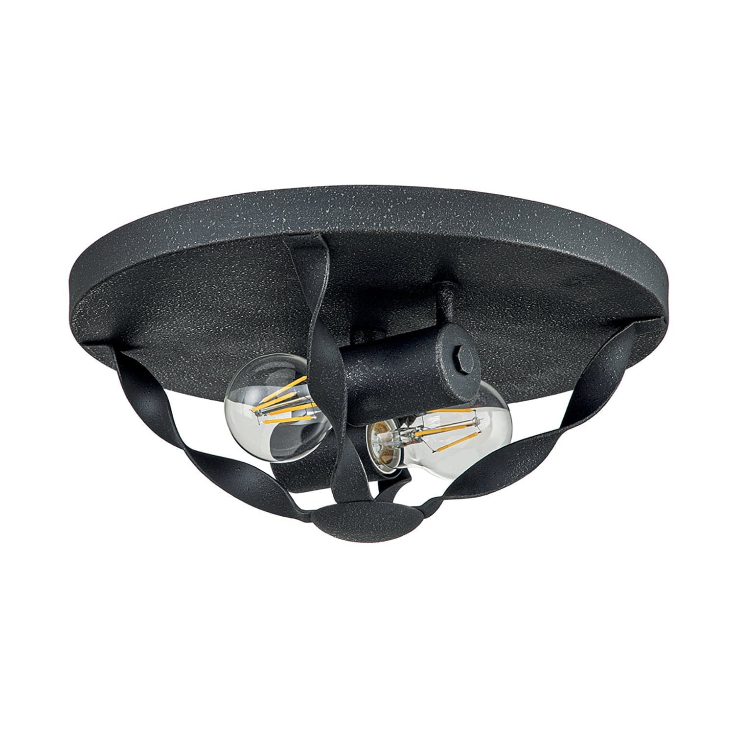 Plafoniera Industrial Nordica Bradbury Acciaio Grigio Cenere 2 Luci E14 in Faretti da soffitto LuceArt - Montecorvino Pugliano, commercioVirtuoso.it