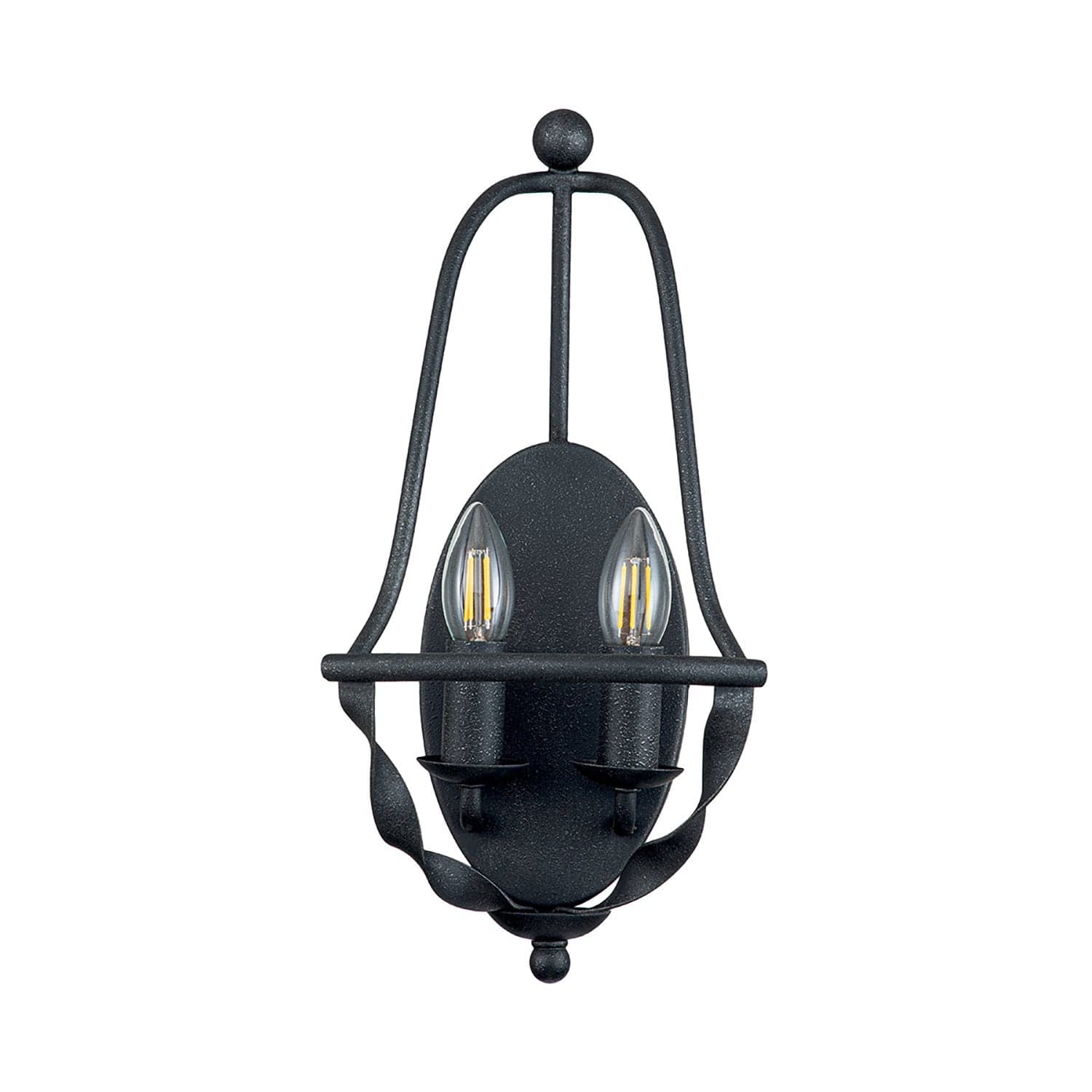 Applique Industrial Nordico Bradbury Acciaio Grigio Cenere 2 Luci E14 in Applique LuceArt - Montecorvino Pugliano, commercioVirtuoso.it