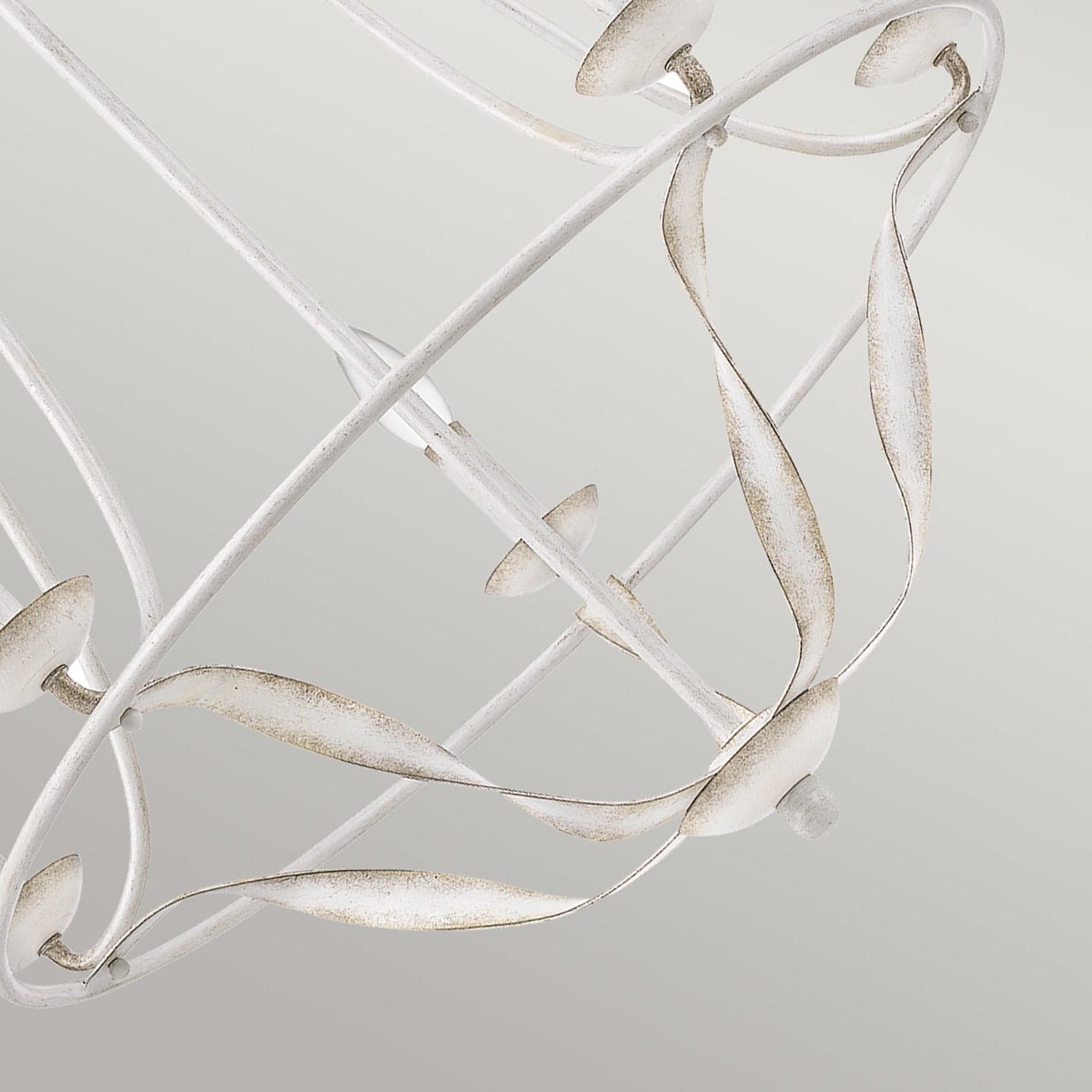 Lampadario Industrial Nordico Bradbury Acciaio Bianco Antico 5 Luci E14 in Lampade a sospensione LuceArt - Montecorvino Pugliano, commercioVirtuoso.it