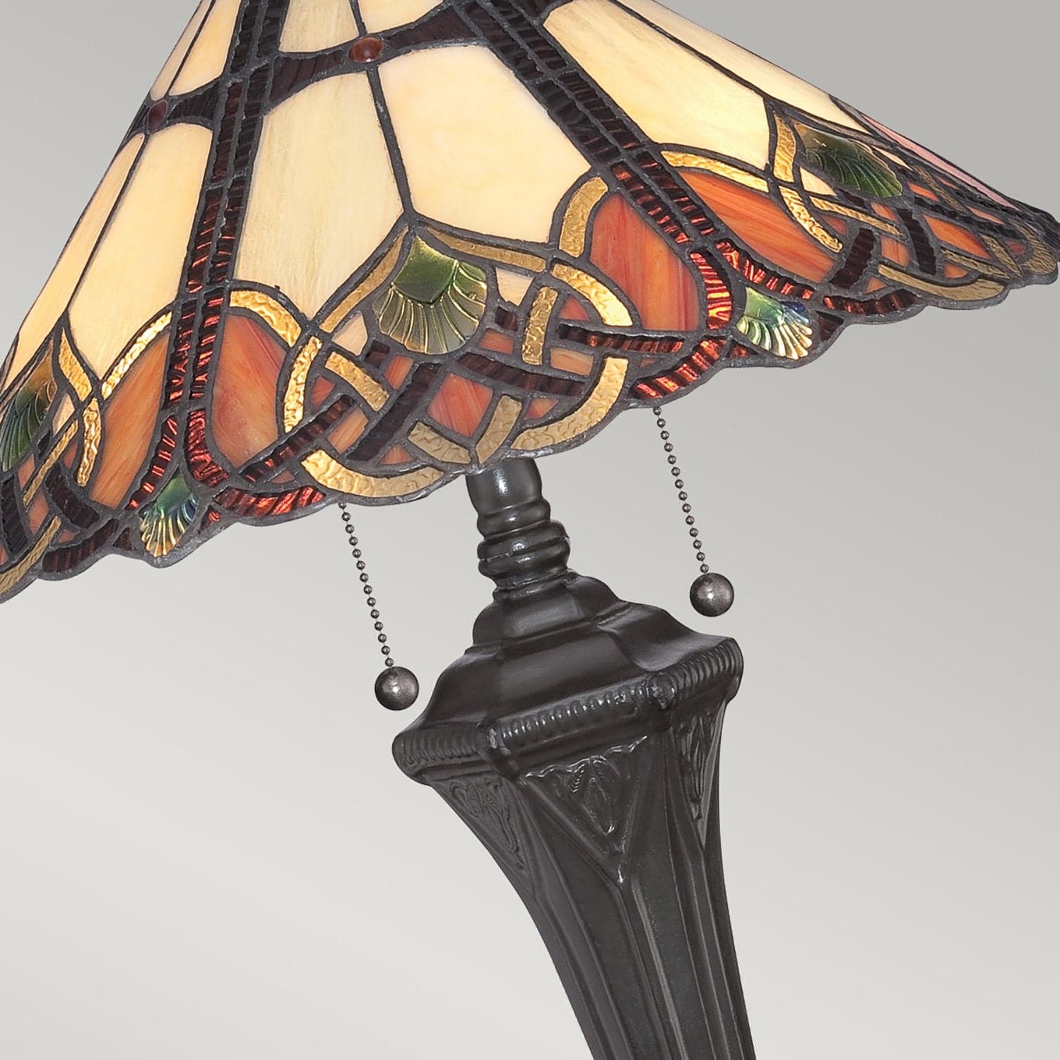 Lampada Da Scrivania Tiffany Cambridge Acciaio Bronzo Vintage 2 Luci E27 in Lampade da tavolo e abat-jour LuceArt - Montecorvino Pugliano, commercioVirtuoso.it