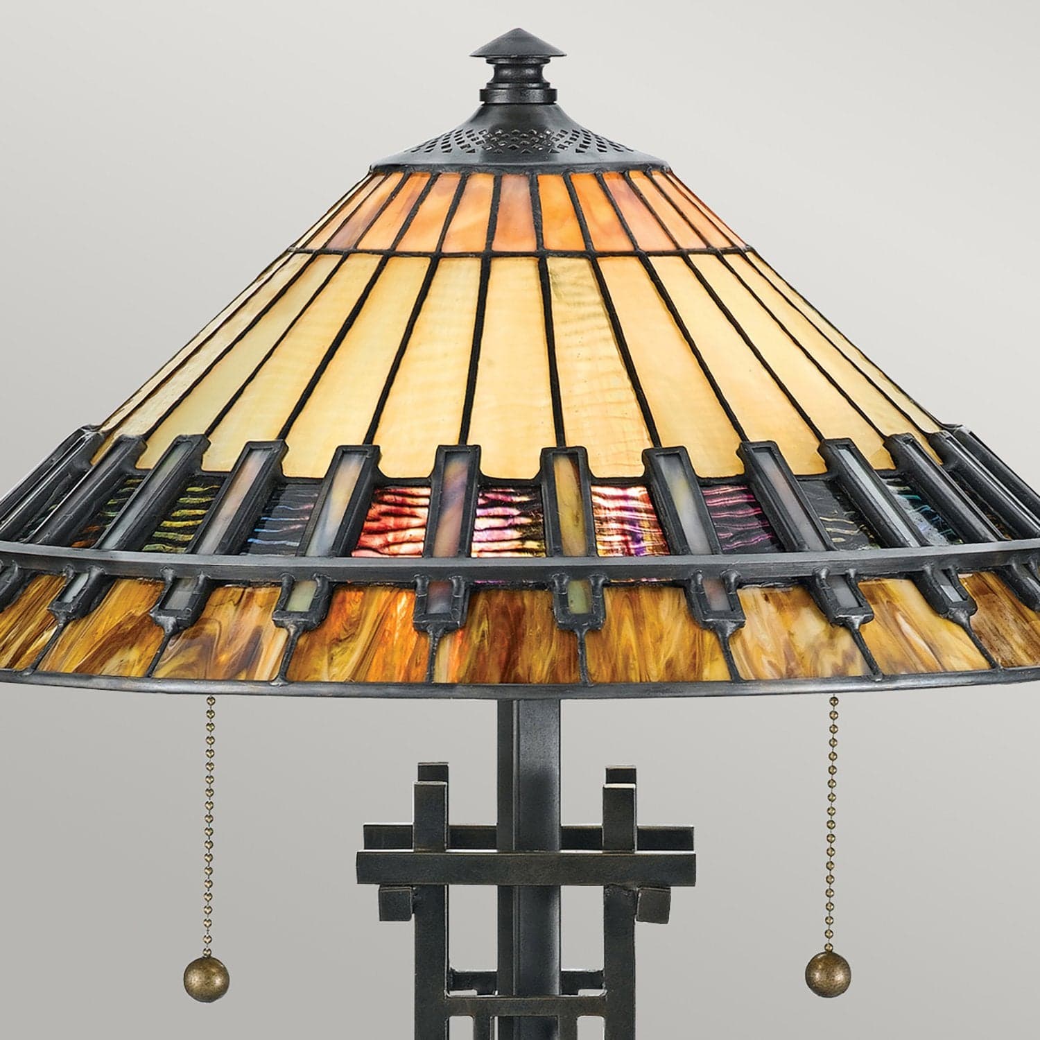 Lampada Da Scrivania Tiffany Chastain Acciaio Bronzo Vintage 2 Luci E27 in Lampade da tavolo e abat-jour LuceArt - Montecorvino Pugliano, commercioVirtuoso.it
