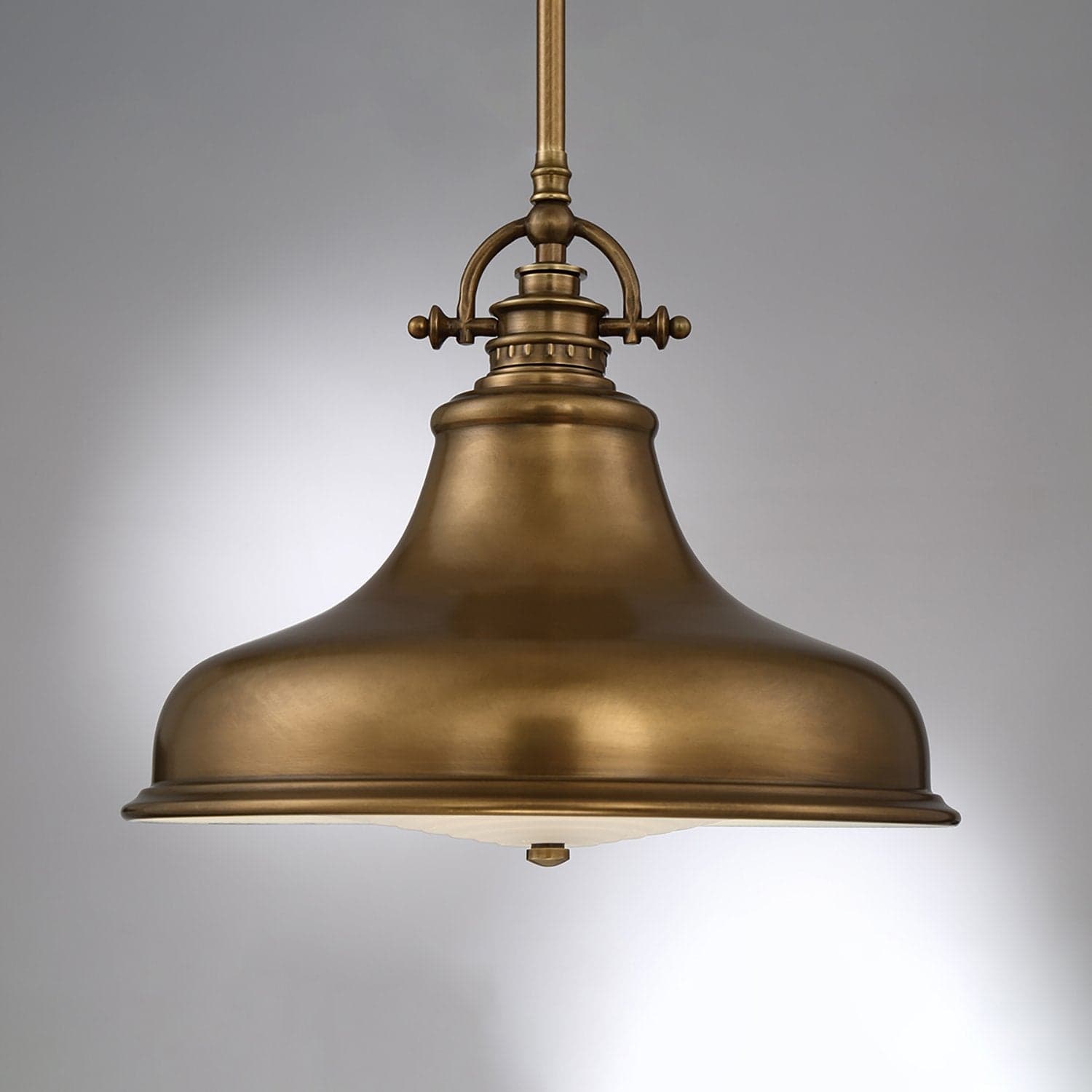 Sospensione Industrial Nordica Emery Metallo Ottone Anticato 1 Luce E27 in Lampade a sospensione LuceArt - Montecorvino Pugliano, commercioVirtuoso.it