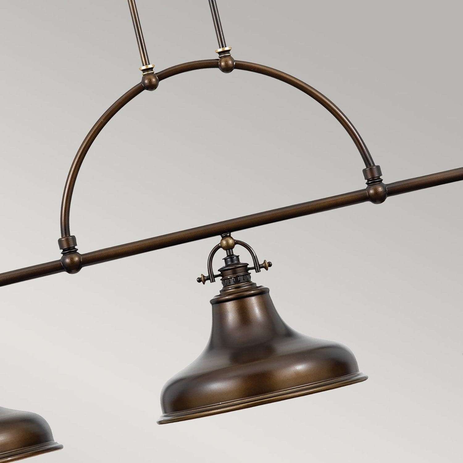 Lampadario Industrial Nordico Emery Metallo Bronzo Palladiano 3 Luci E27 in Lampade a sospensione LuceArt - Montecorvino Pugliano, commercioVirtuoso.it