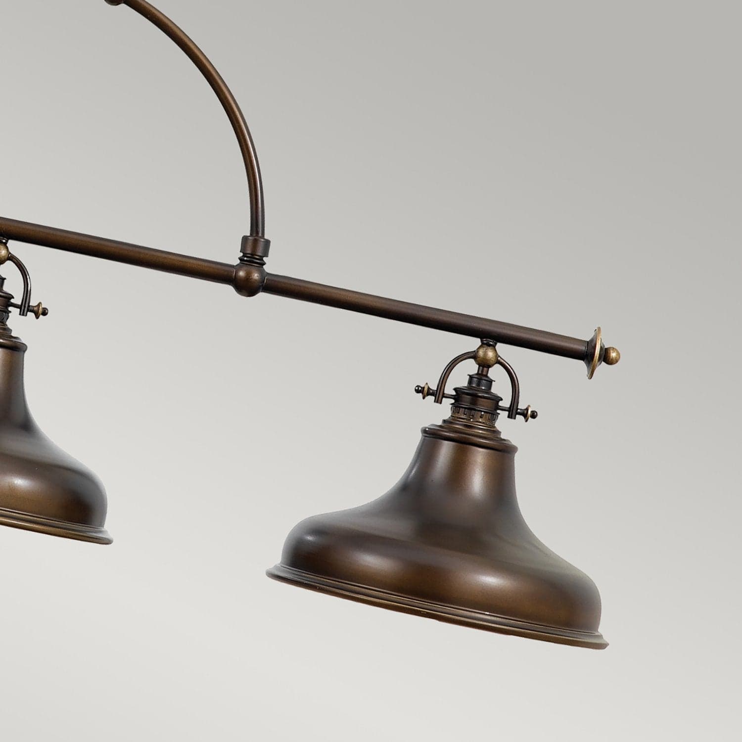 Lampadario Industrial Nordico Emery Metallo Bronzo Palladiano 3 Luci E27 in Lampade a sospensione LuceArt - Montecorvino Pugliano, commercioVirtuoso.it