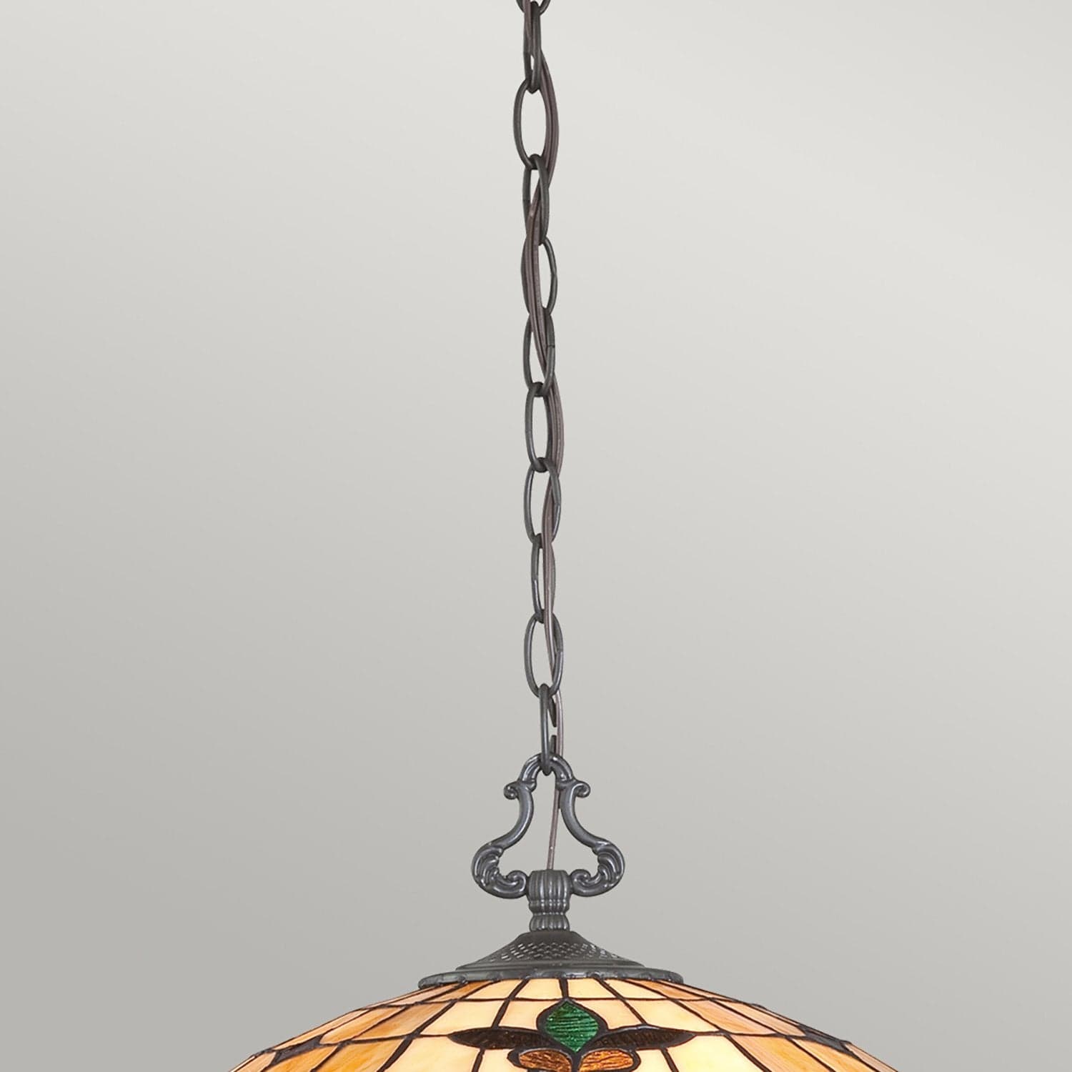 Lampadario Tiffany Kami Metallo Bronzo Vintage 3 Luci E27 in Lampade a sospensione LuceArt - Montecorvino Pugliano, commercioVirtuoso.it