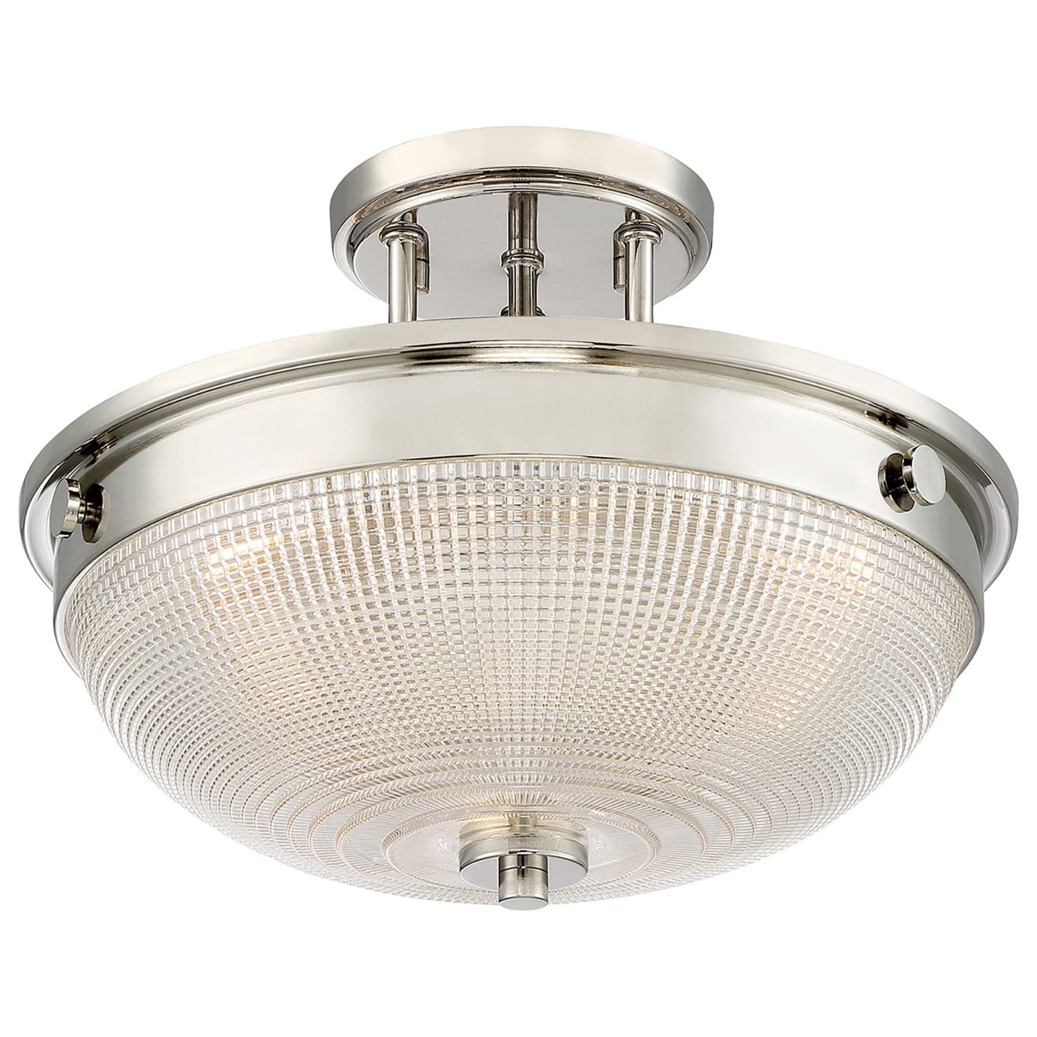 Lampadario Contemporaneo Mantle Vetro Nichel Lucido 2 Luci E27 in Lampade a sospensione LuceArt - Montecorvino Pugliano, commercioVirtuoso.it