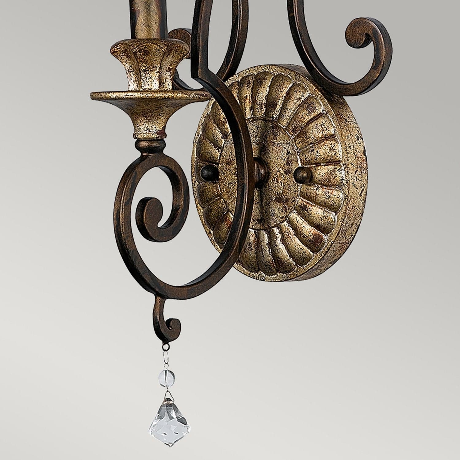 Applique Classica Marquette Acciaio Bronzo Heirloom 1 Luce E14 in Applique LuceArt - Montecorvino Pugliano, commercioVirtuoso.it