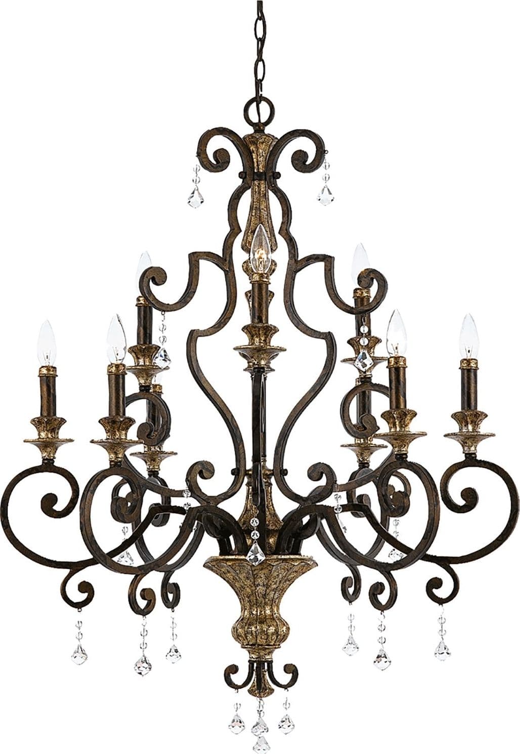 Lampadario Classico Marquette Acciaio Bronzo Heirloom 9 Luci E14 in Lampade a sospensione LuceArt - Montecorvino Pugliano, commercioVirtuoso.it