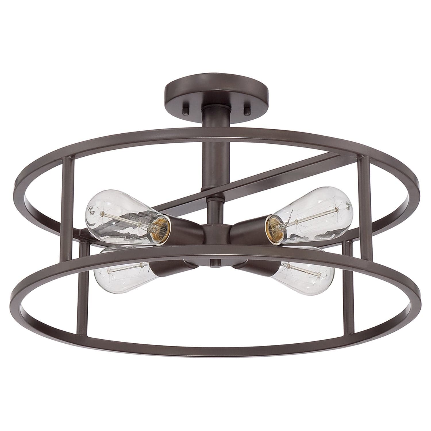 Lampadario Industrial Nordico New Harbor Acciaio Bronzo Western 4 Luci E27 in Lampade a sospensione LuceArt - Montecorvino Pugliano, commercioVirtuoso.it