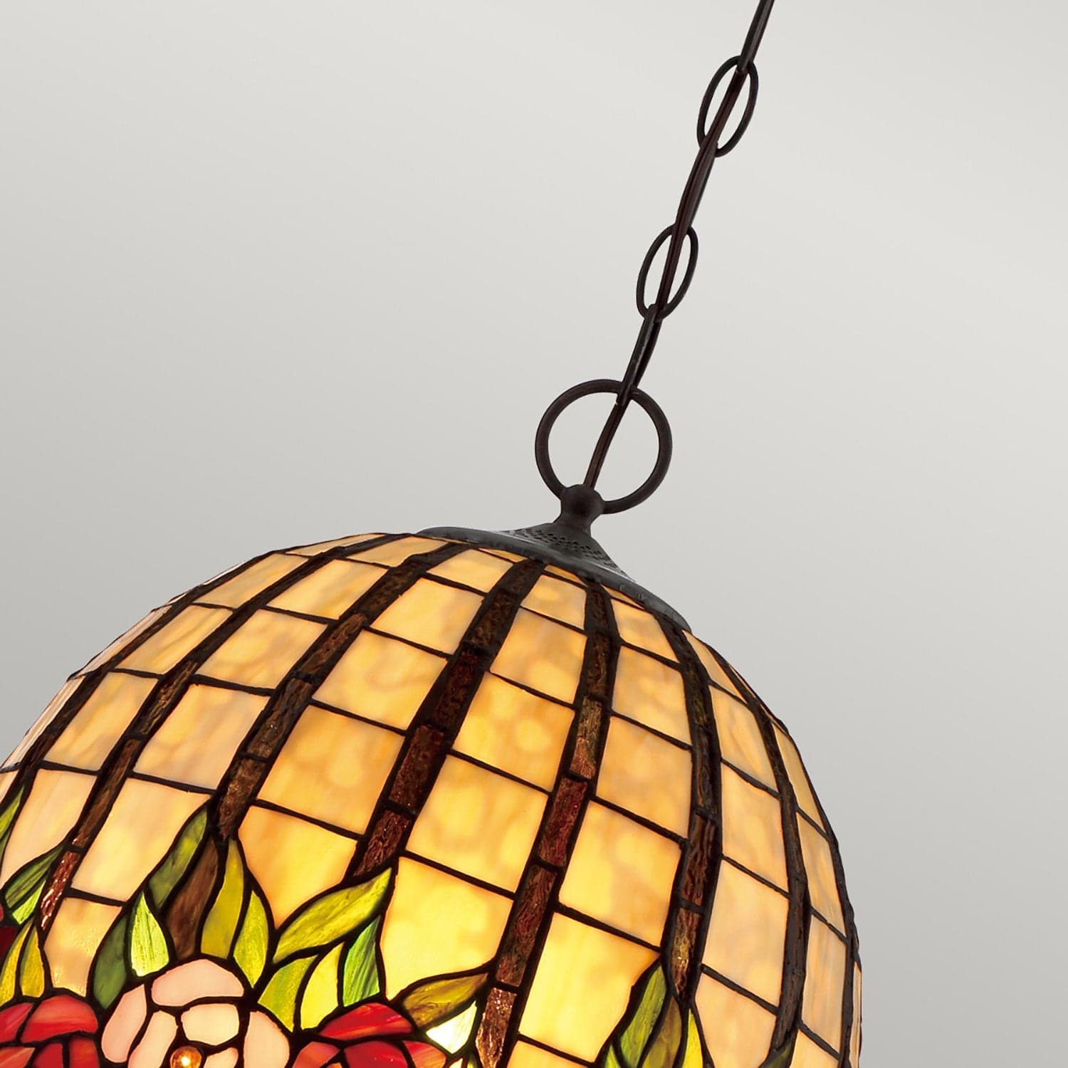 Lampadario Tiffany Rosecliffe Vetro Bronzo Imperiale 3 Luci E27 in Lampade da tavolo e abat-jour LuceArt - Montecorvino Pugliano, commercioVirtuoso.it