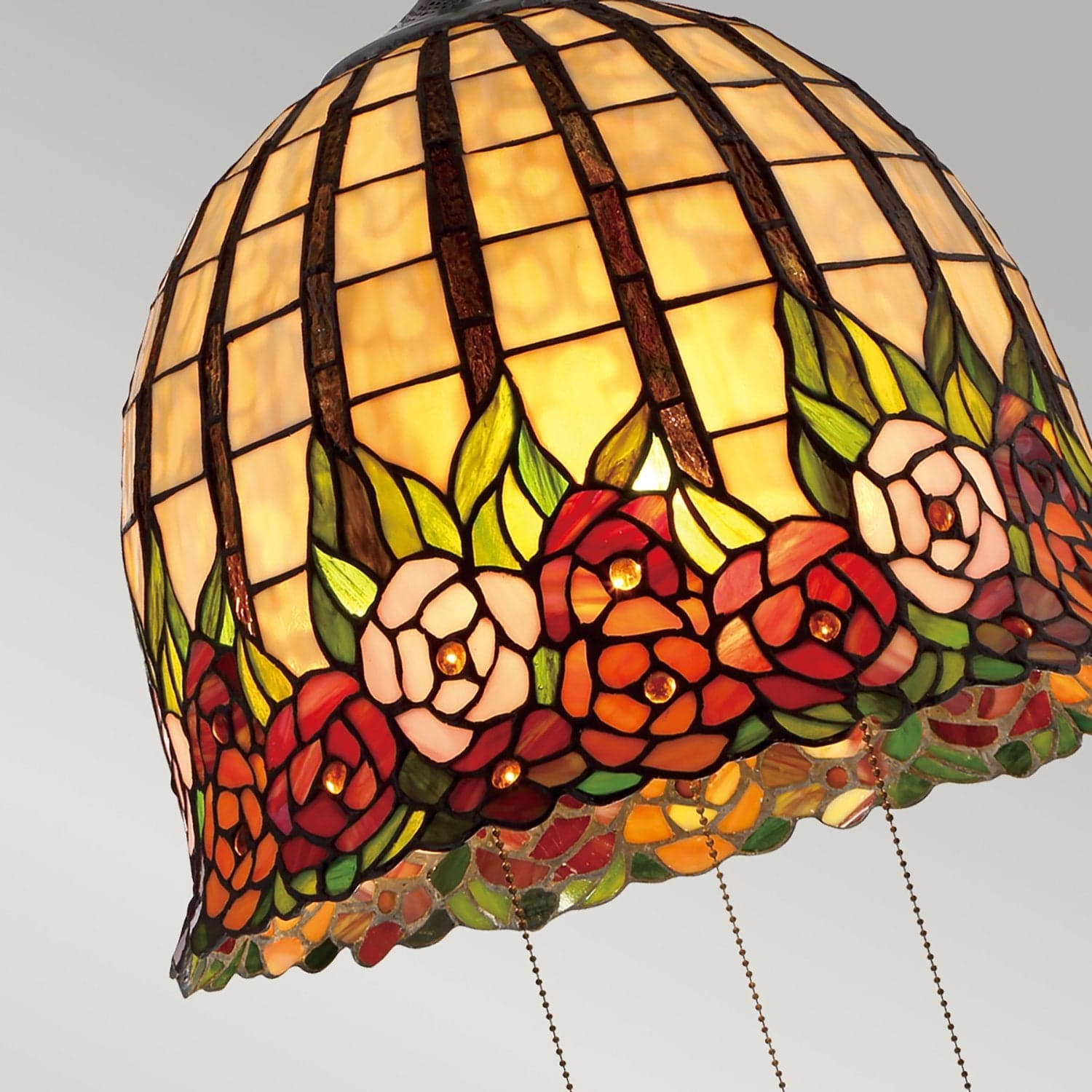 Lampadario Tiffany Rosecliffe Vetro Bronzo Imperiale 3 Luci E27 in Lampade da tavolo e abat-jour LuceArt - Montecorvino Pugliano, commercioVirtuoso.it