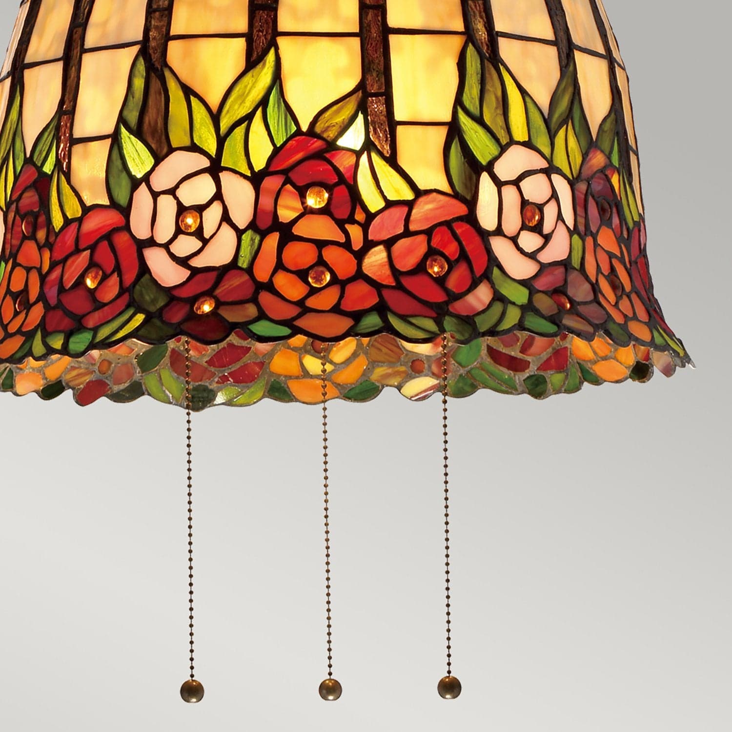 Lampadario Tiffany Rosecliffe Vetro Bronzo Imperiale 3 Luci E27 in Lampade da tavolo e abat-jour LuceArt - Montecorvino Pugliano, commercioVirtuoso.it