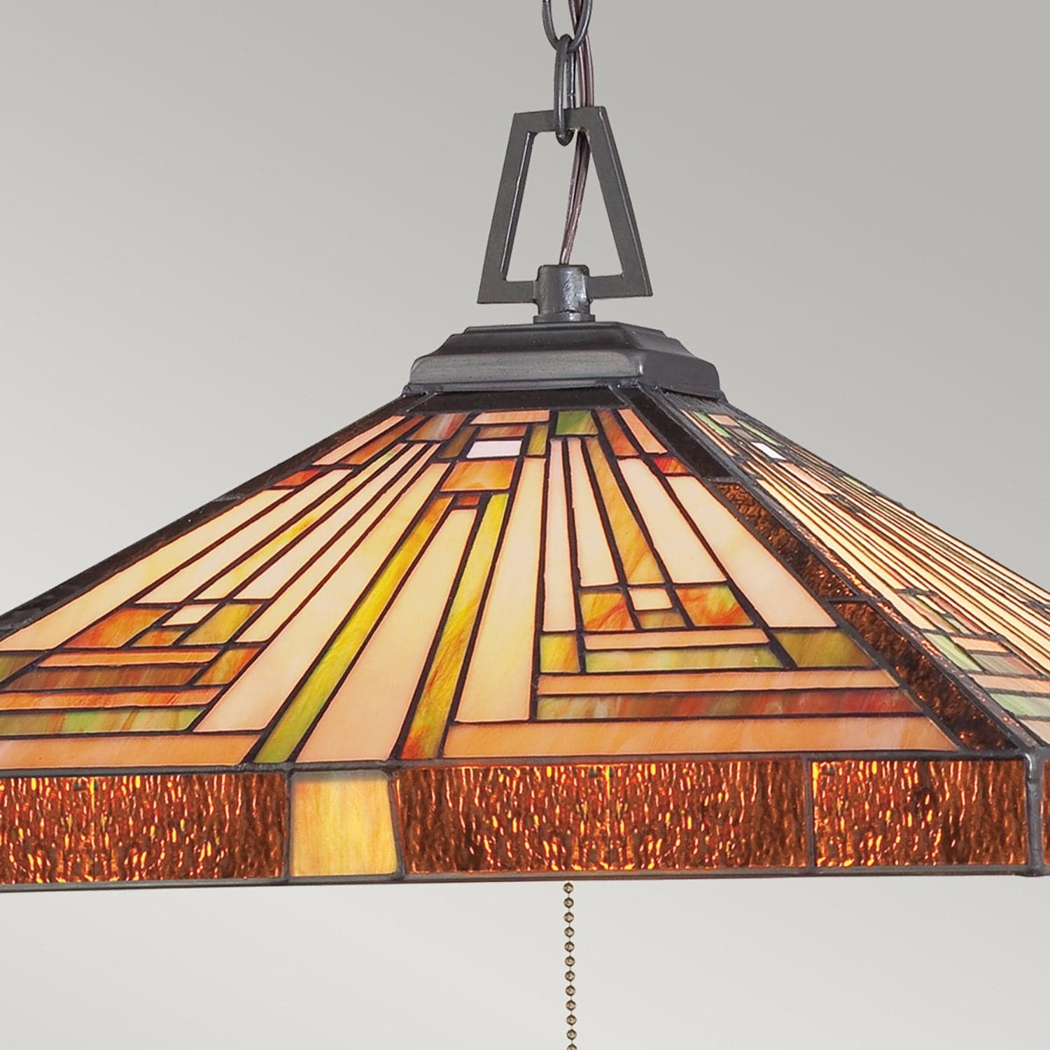 Lampadario Tiffany Stephen Metallo Bronzo Vintage 3 Luci E27 in Lampade a sospensione LuceArt - Montecorvino Pugliano, commercioVirtuoso.it