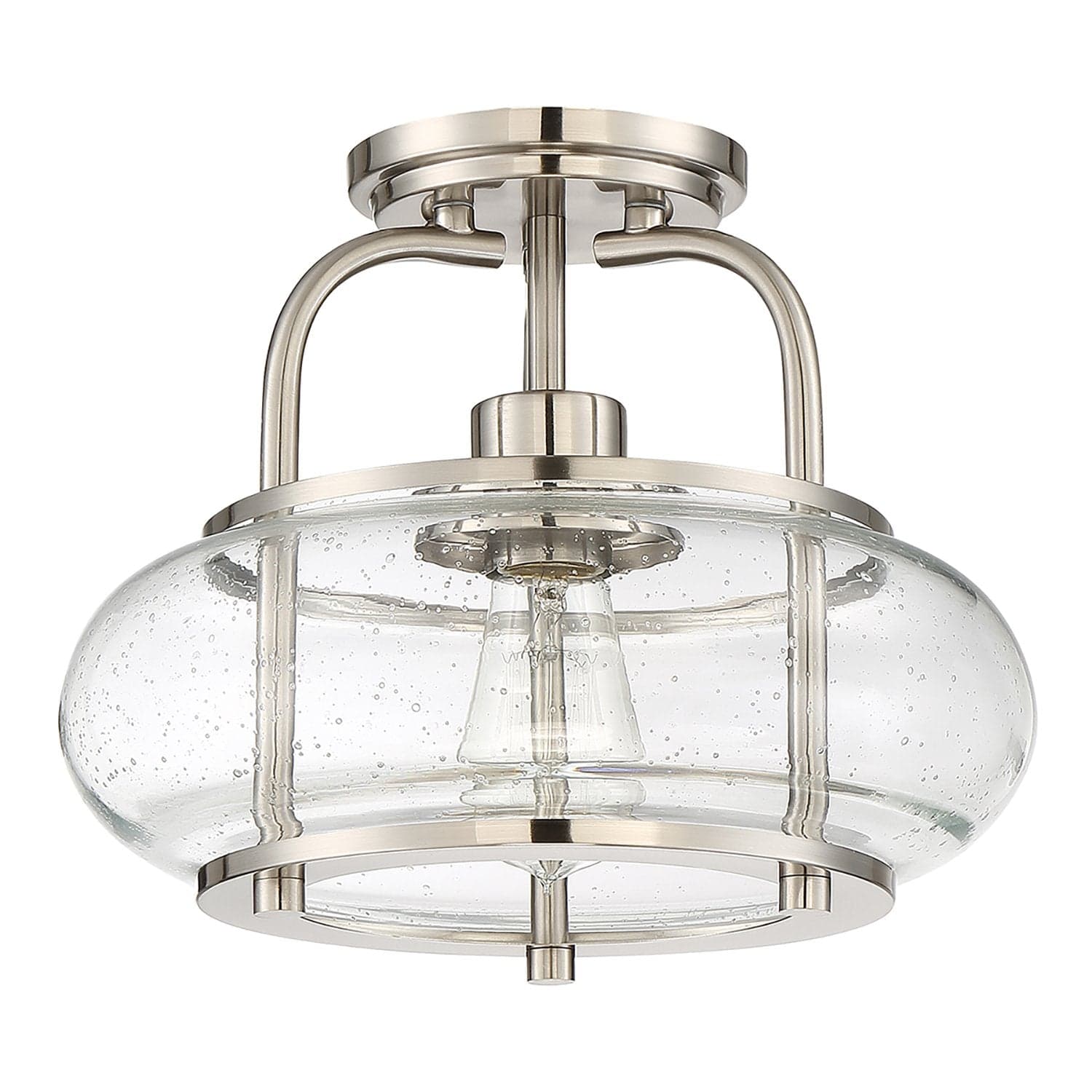 Sospensione Industrial Nordica Trilogy Metallo Nichel Spazzolato 1 Luce E27 in Lampade a sospensione LuceArt - Montecorvino Pugliano, commercioVirtuoso.it