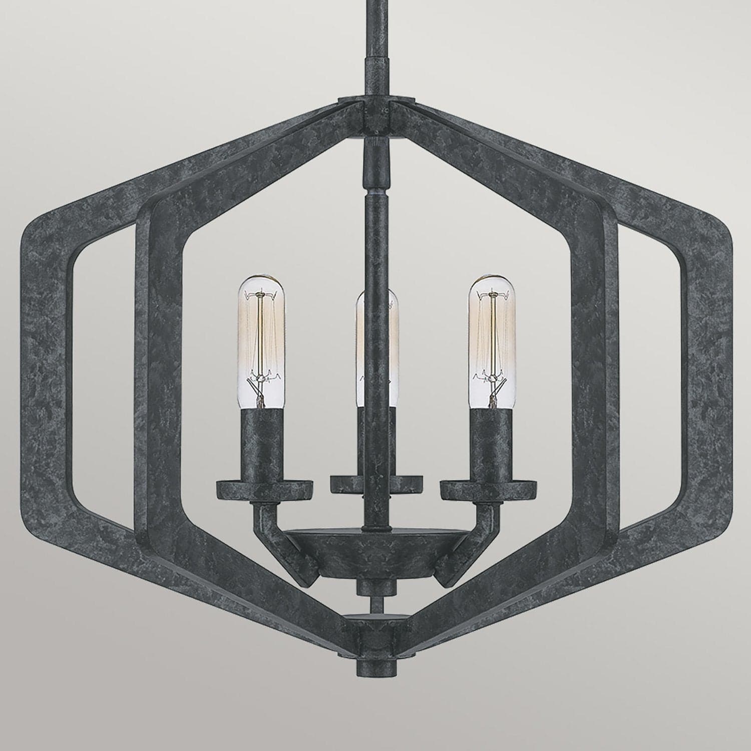 Lampadario Industrial Nordico Vanguard Acciaio Nero Antico 3 Luci E14 in Lampade a sospensione LuceArt - Montecorvino Pugliano, commercioVirtuoso.it