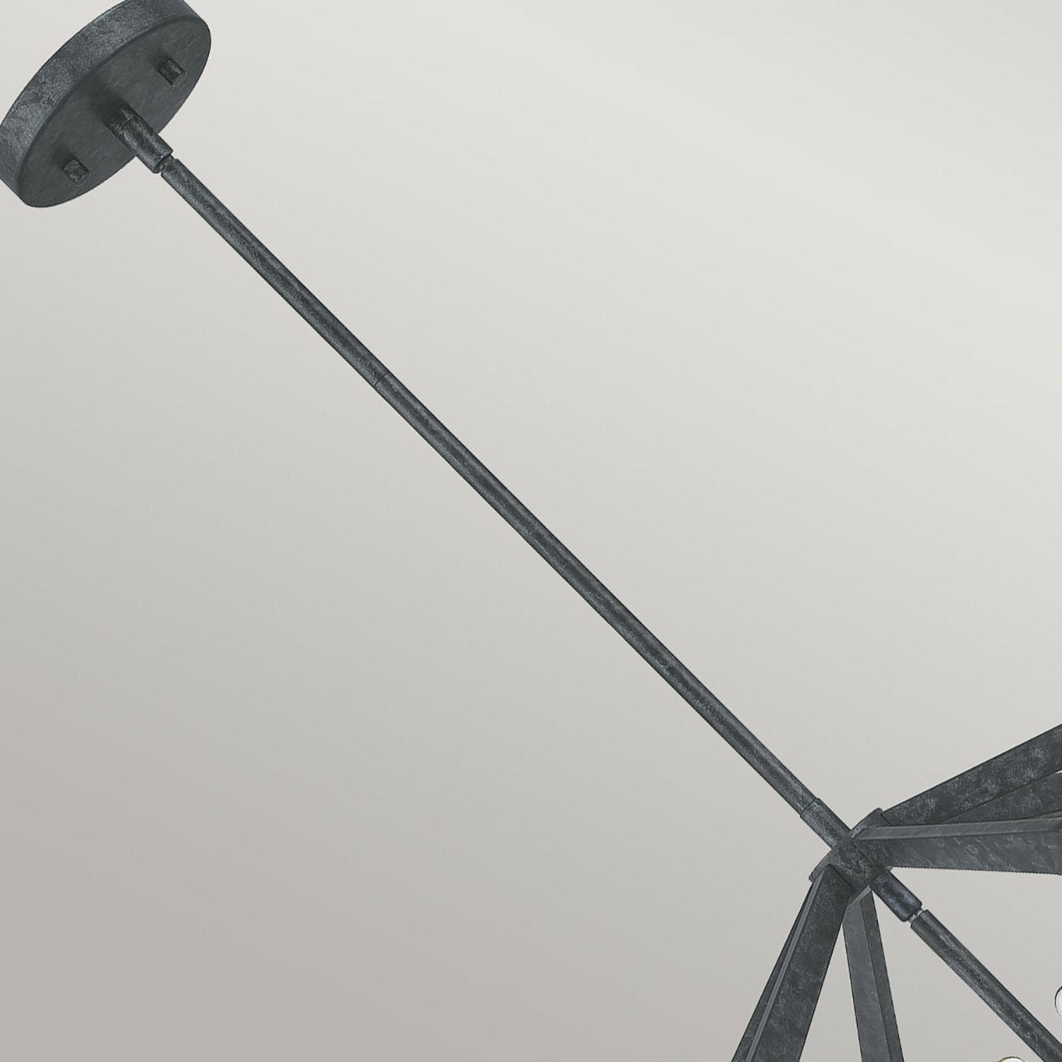 Lampadario Industrial Nordico Vanguard Acciaio Nero Antico 4 Luci E14 in Lampade a sospensione LuceArt - Montecorvino Pugliano, commercioVirtuoso.it