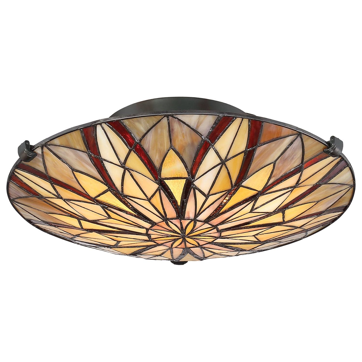 Lampadario Tiffany Victory Vetro Bronzo Valiant 2 Luci E27 in Lampade a sospensione LuceArt - Montecorvino Pugliano, commercioVirtuoso.it