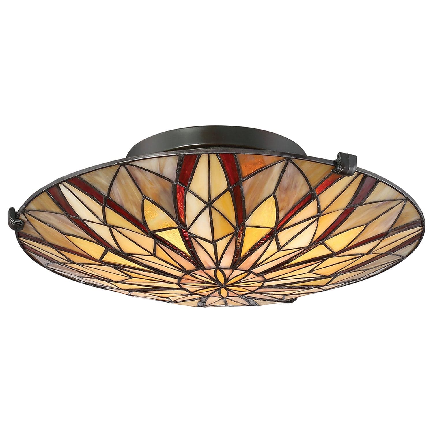 Lampadario Tiffany Victory Vetro Bronzo Valiant 2 Luci E27 in Lampade a sospensione LuceArt - Montecorvino Pugliano, commercioVirtuoso.it