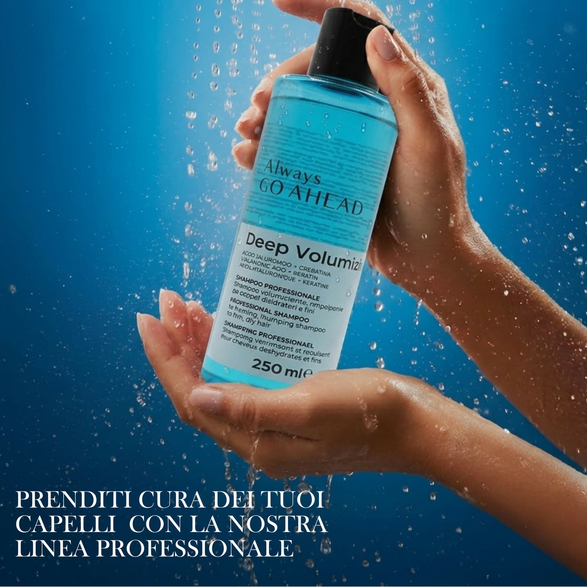 Shampoo Capelli Volumizzante Professionale Acido Ialuronico e Cheratina - Always GO AHEAD - 250ml in Balsami BasketGuru Italia - Palermo, commercioVirtuoso.it
