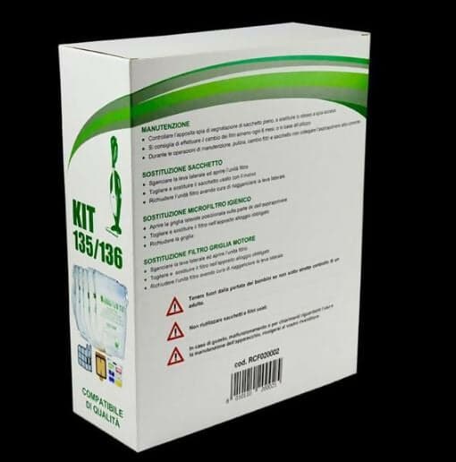 Kit risparmio 6 sacchetti in microfibra 6 profumatori 2 filtri griglia motore 1 filtro hepa compatibili per Vorwerk folletto VK135 VK136 in Autocategorizzazione Elettromatica.eu - Amantea, commercioVirtuoso.it