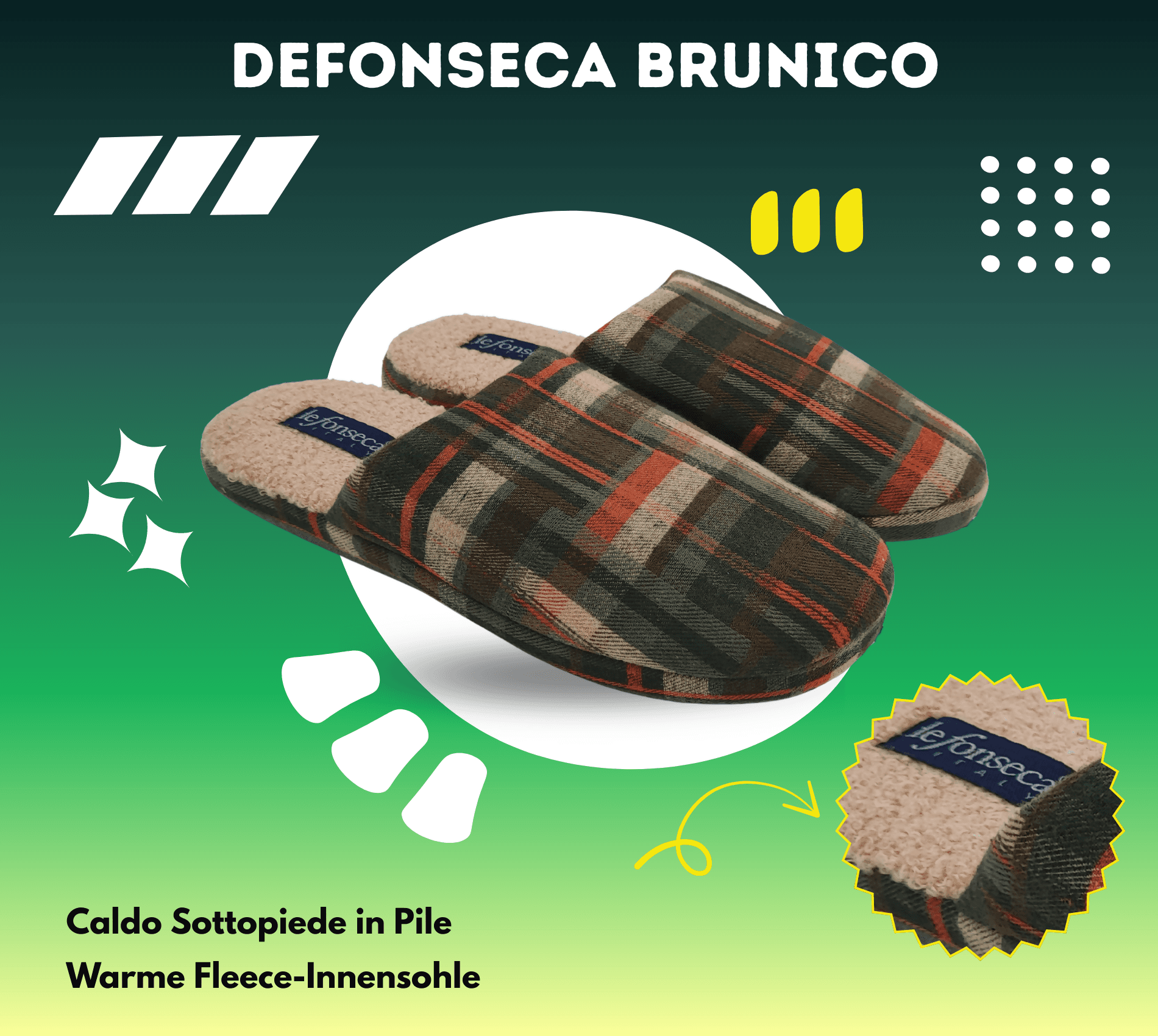 de fonseca Brunico Ciabatte Invernali, Calde Pantofole Chiuse per Uomo, Ciabatta con Pelo per Casa in Pantofole Primo Calzature - Venezia, commercioVirtuoso.it