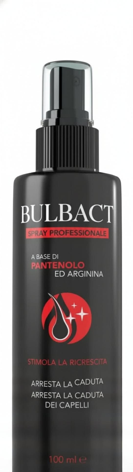 Bulbact Spray Rinforzante Capelli – Lozione con Serenoa Repens, Fieno Greco, Arginina e Pantenolo – 100 ml