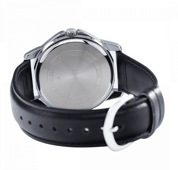 Orologio Casio per uomo, MTP-V004L-1B, cinturino in pelle nero, quadrante nero con segna data in Orologi da polso Loweconomy - Marineo, commercioVirtuoso.it