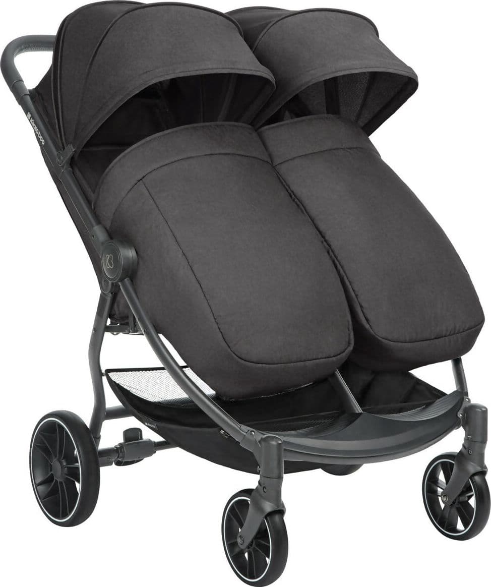 KIKKABOO Passeggino Gemellare Happy 2 Dark Grey 2024 - Twin - telaio in alluminio robusto, chiusura automatica e veloce, adatto dalla nascita fino a 15 kg, ruota a 360° RUOTA TOTALMENTE, colore Dark Grey, grigio in Passeggini compatti Sanitaria Gioia del Bimbo - Villa San Giovanni, commercioVirtuoso.it