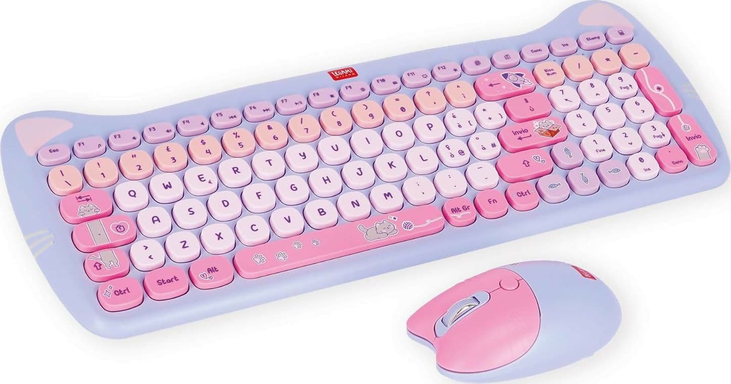 Legami - Set Tastiera E Mouse Wireless - Meow - Kitty | Legami in Carta Cartoleria Deja Vu - Crotone, commercioVirtuoso.it