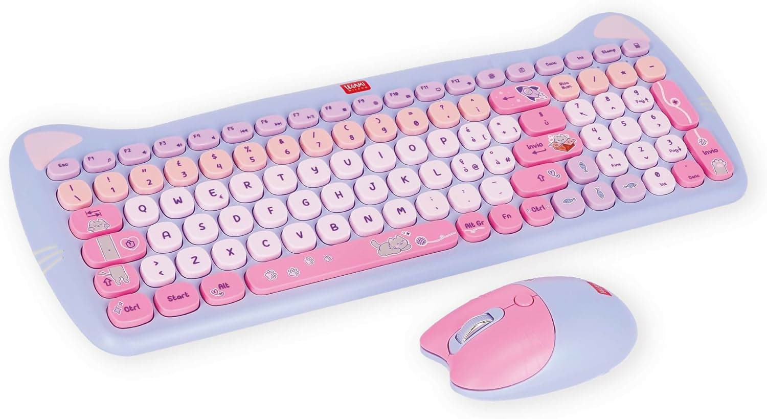 Legami - Set Tastiera E Mouse Wireless - Meow - Kitty | Legami in Carta Cartoleria Deja Vu - Crotone, commercioVirtuoso.it