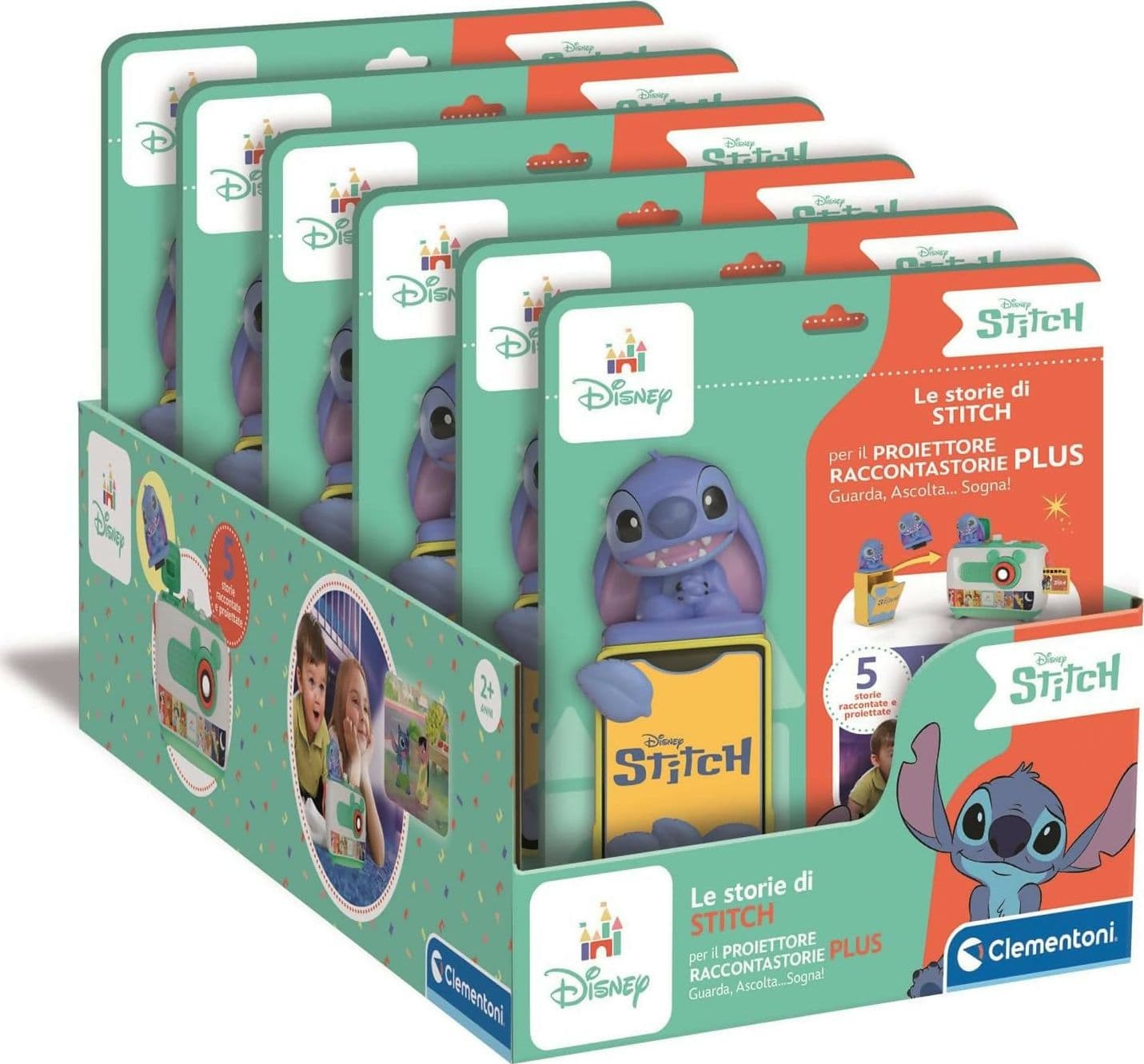 CLEMENTONI Disney Proiettore Raccontastorie Plus + Cartuccia Proiettore Stitch - Storyteller Disney, Proiettore Storie Bambini Italiano, Cantastorie Con Proiezione, Educativo Elettronico Parlante, con estensione per storie di Stitch, 17507 + 17584 in Cubi e piramidi componibili Sanitaria Gioia del Bimbo - Villa San Giovanni, commercioVirtuoso.it