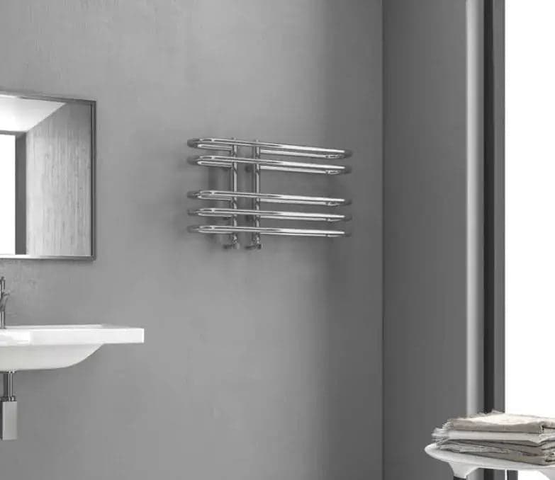 Radiatore Scaldasalviette Cromato Design Moderno - 70x40 - Shopbagno.it
