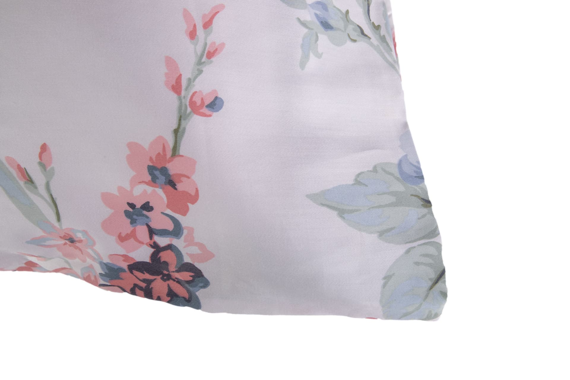 Completo letto lenzuola stampato stampa fantasia in raso di puro di cotone made in Italy MATRIMONIALE BOUQUET - Vanita di raso