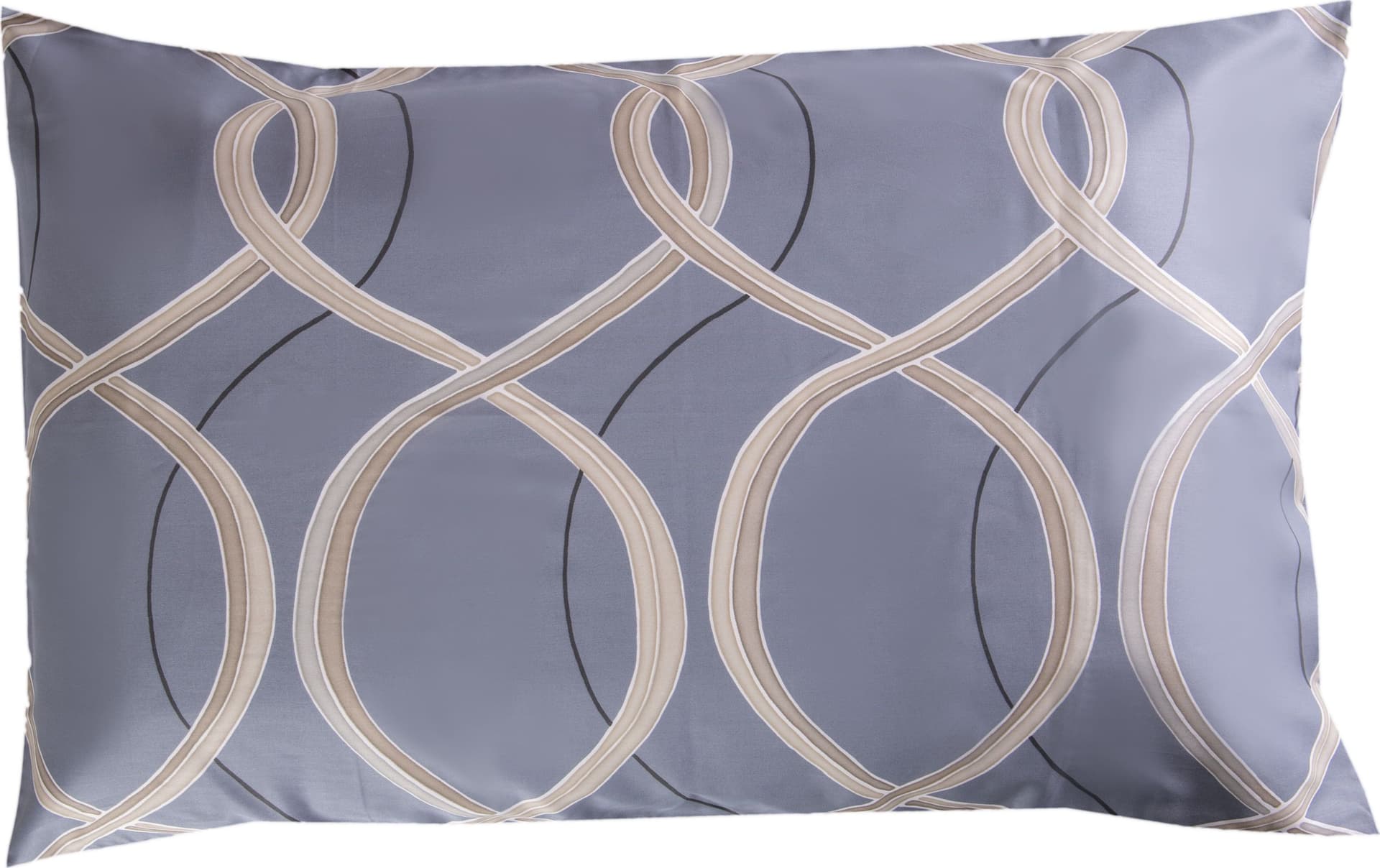 Completo letto lenzuola stampato stampa fantasia in raso di puro di cotone made in Italy MATRIMONIALE SPIRALI - Vanita di raso
