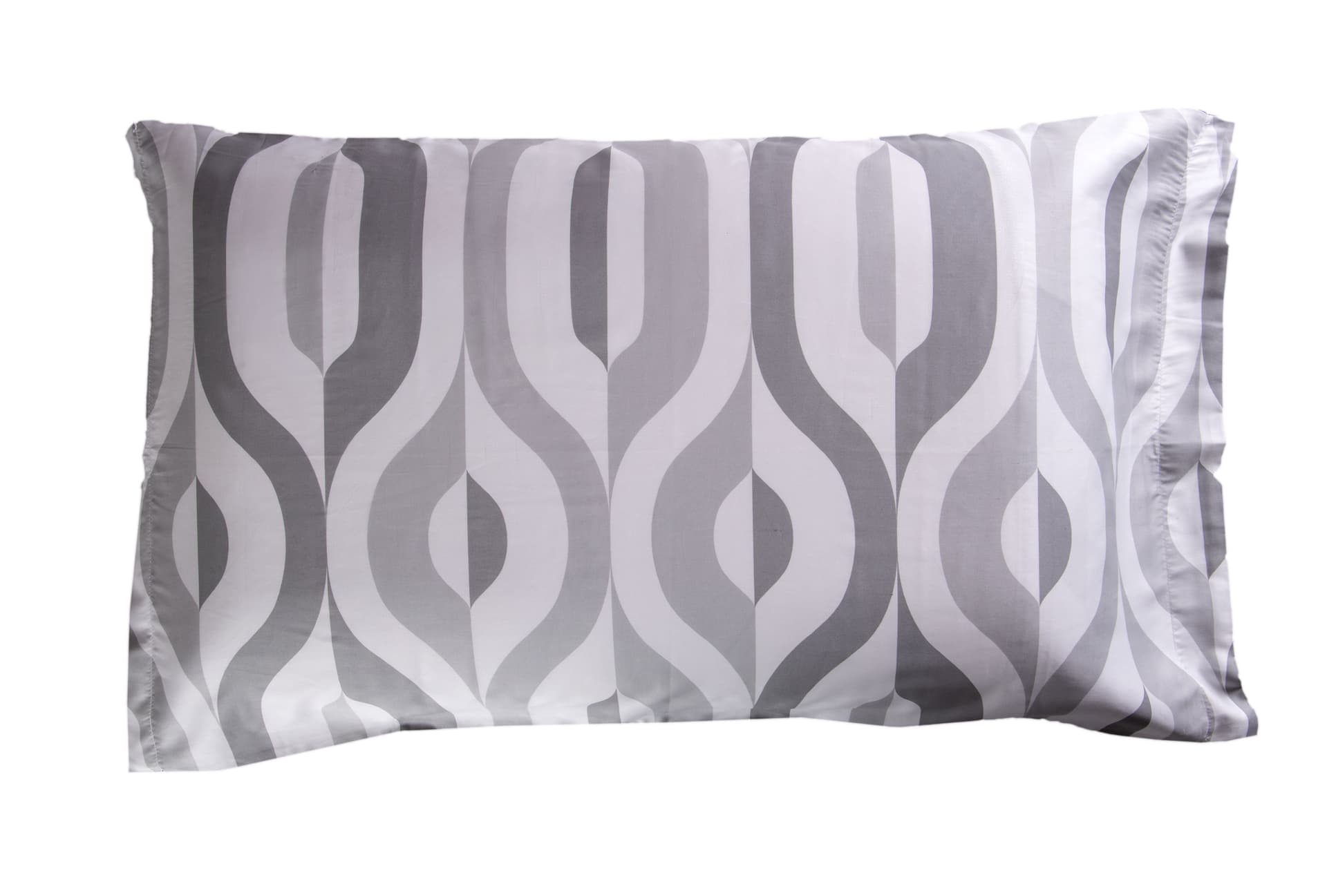 Completo letto lenzuola stampato stampa fantasia in raso di puro di cotone made in Italy MATRIMONIALE GEOMETRIE - Vanita di raso