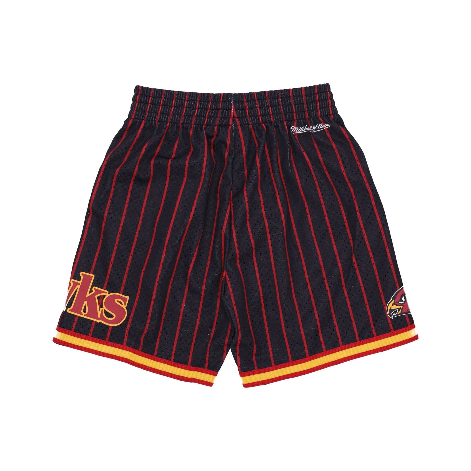 MITCHELL &amp; NESS Pantaloncino Basket Uomo Nba Hometown Mesh Short Hardwood Classics Atlhaw Black/red da uomo in Pantaloncini sportivi Drestige - Casamassima, commercioVirtuoso.it